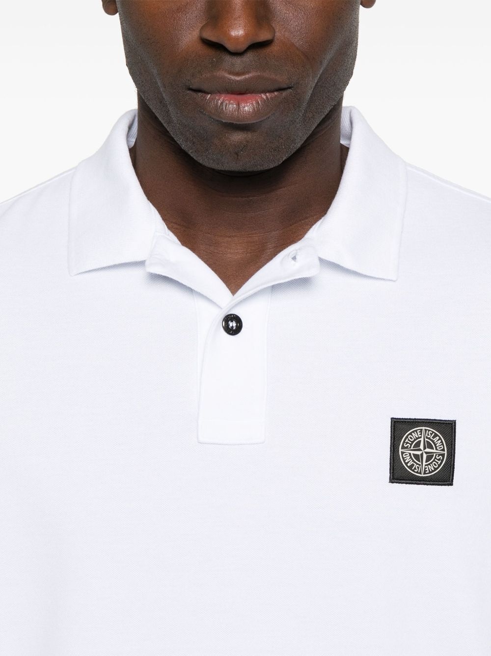 Stone Island Men Slim Fit Stretch Cotton Piqué Polo Shirt - 4