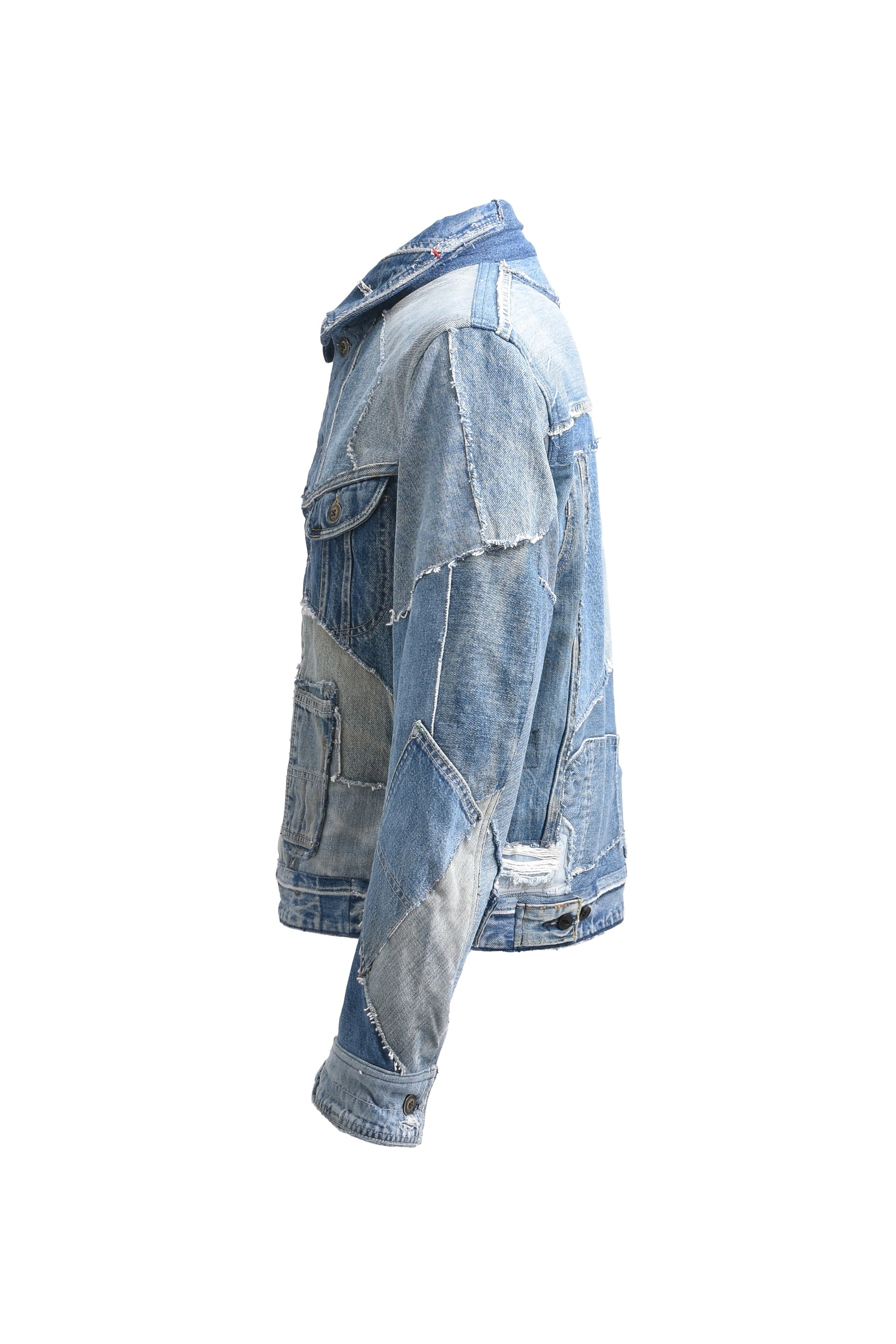 MIXED DENIM TRUCKER / DENIM BLU - 3