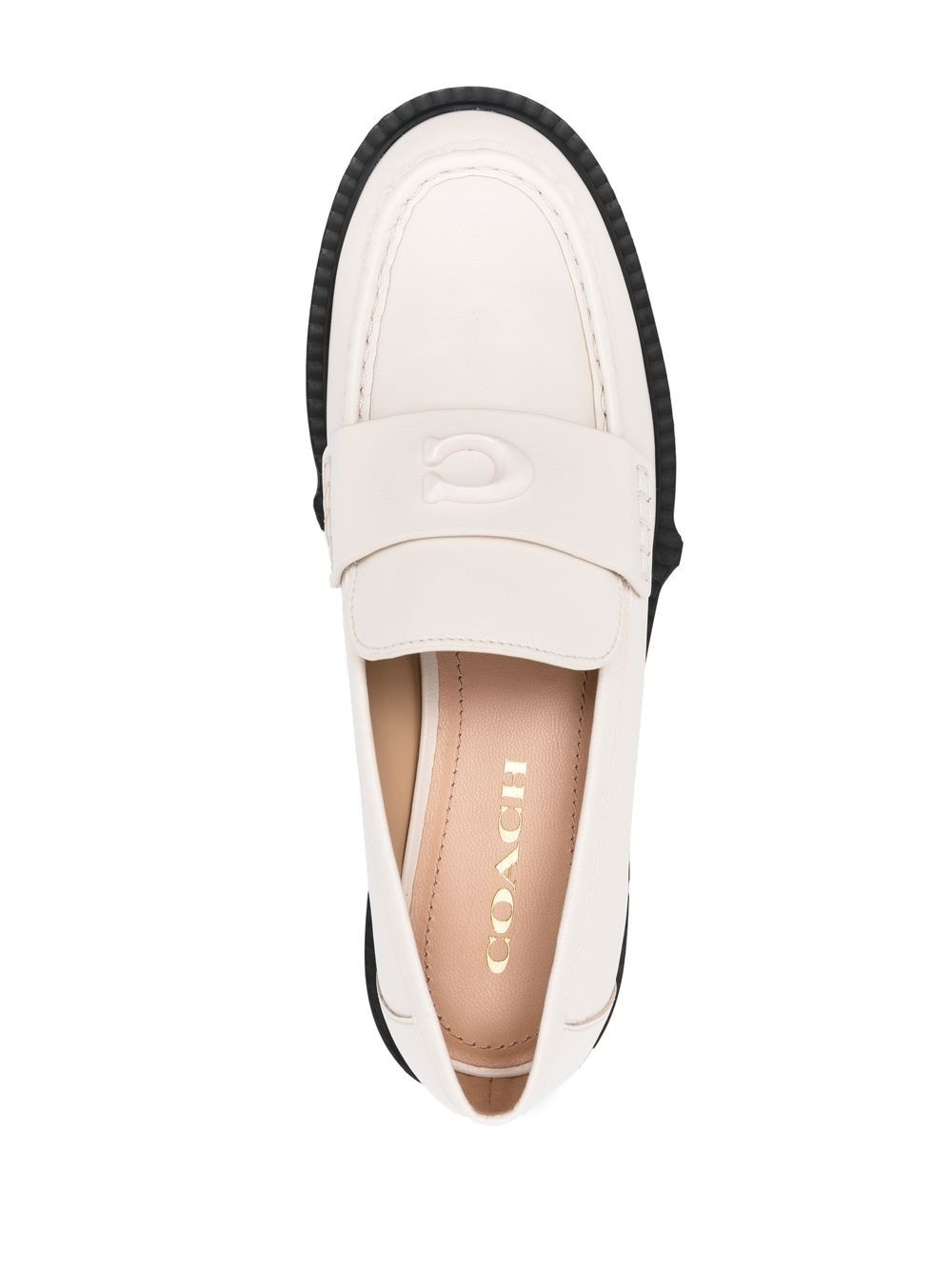 Leah chunky sole leather loafers - 4