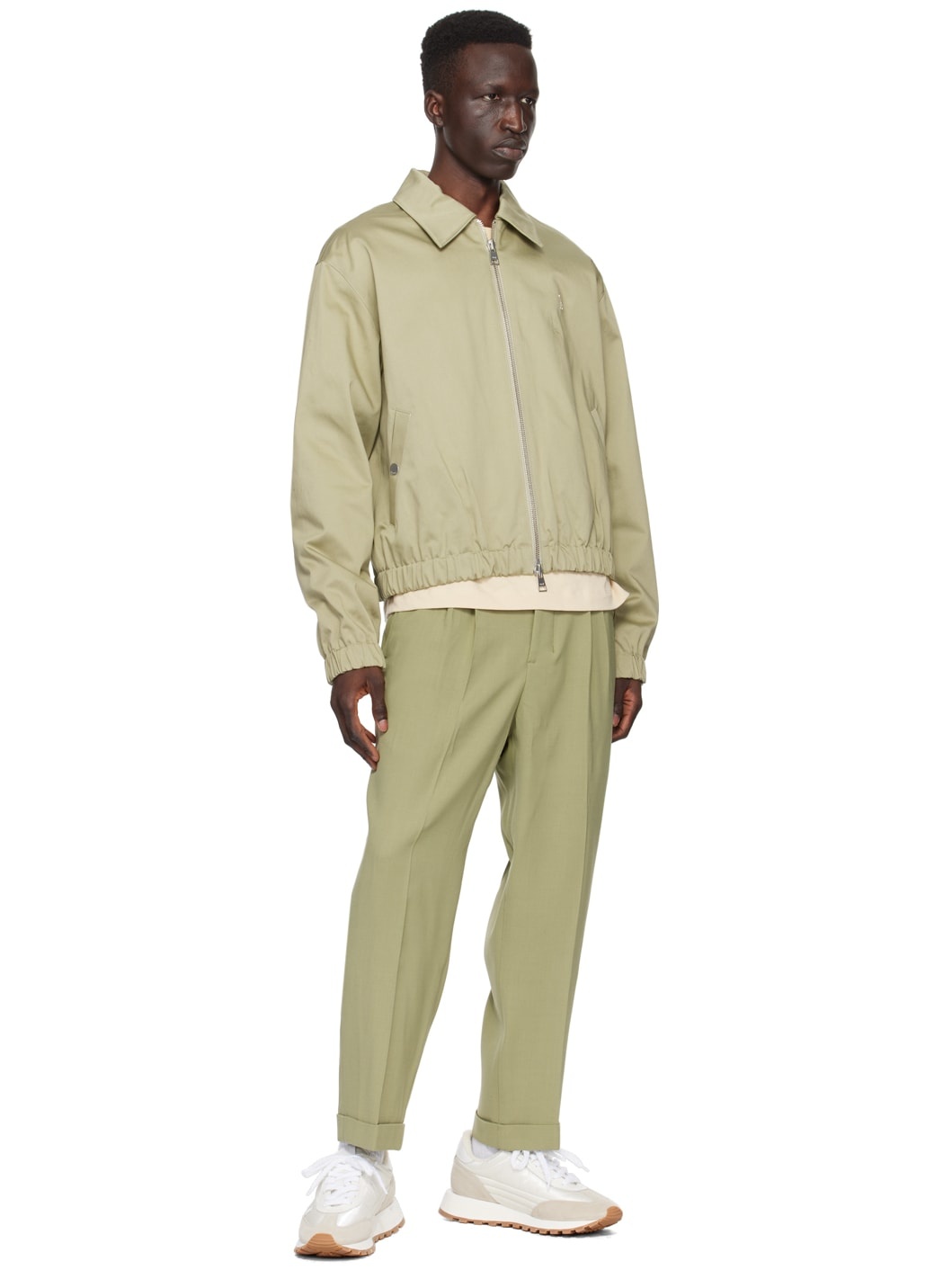 Green Carrot-Fit Trousers - 4