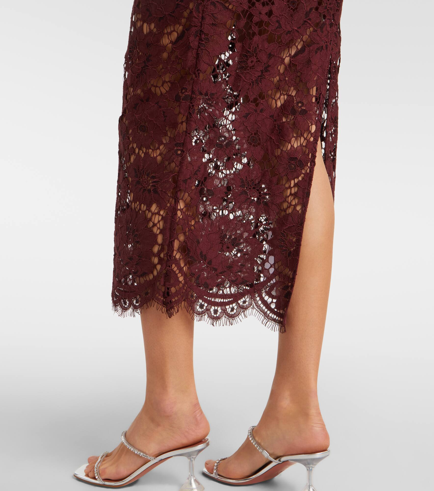 Floral lace midi dress - 5