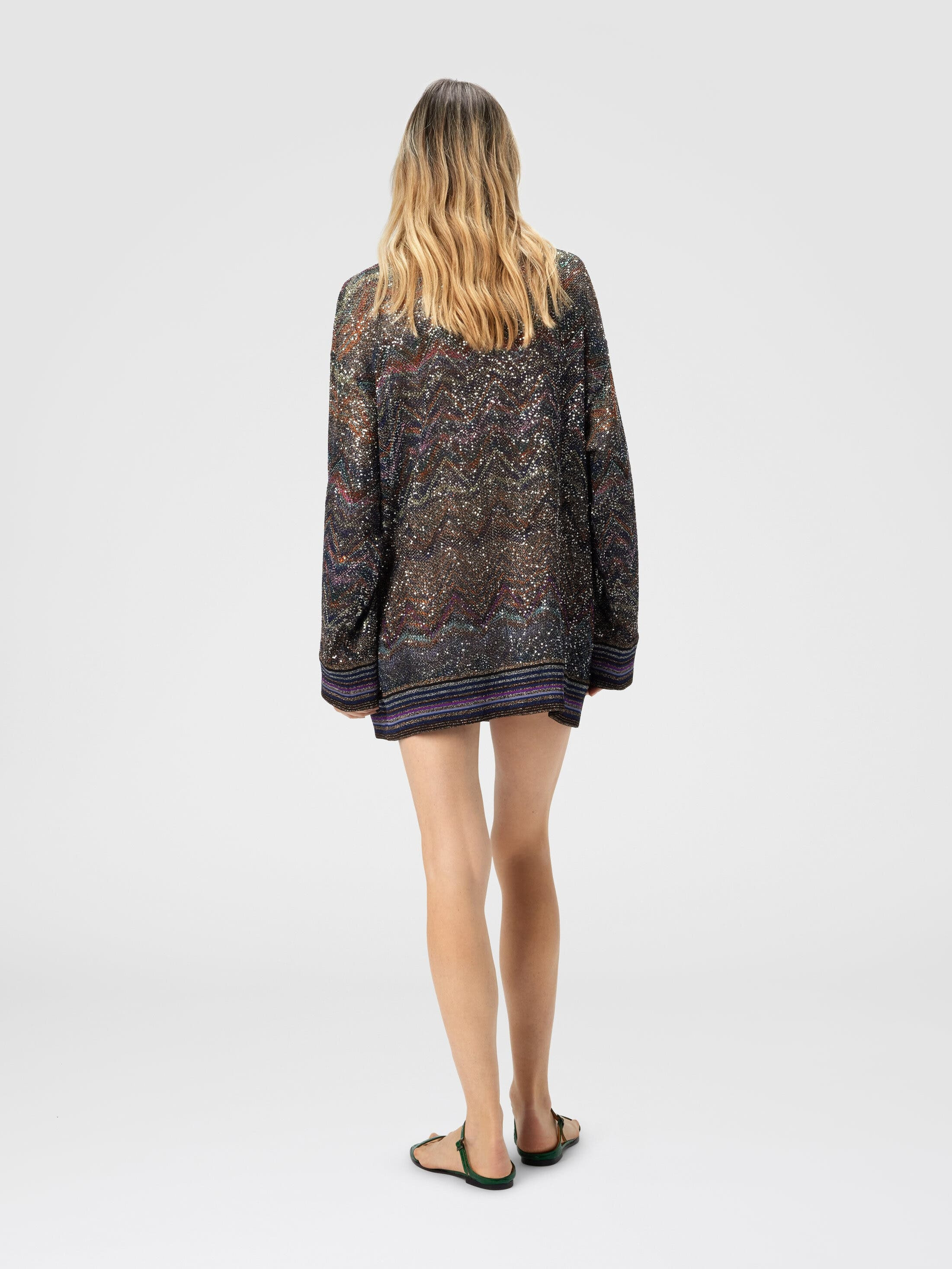 Missoni Oversized V-neck Cardigan With Zigzag Pattern in Multicoloured at Nordstrom - 3