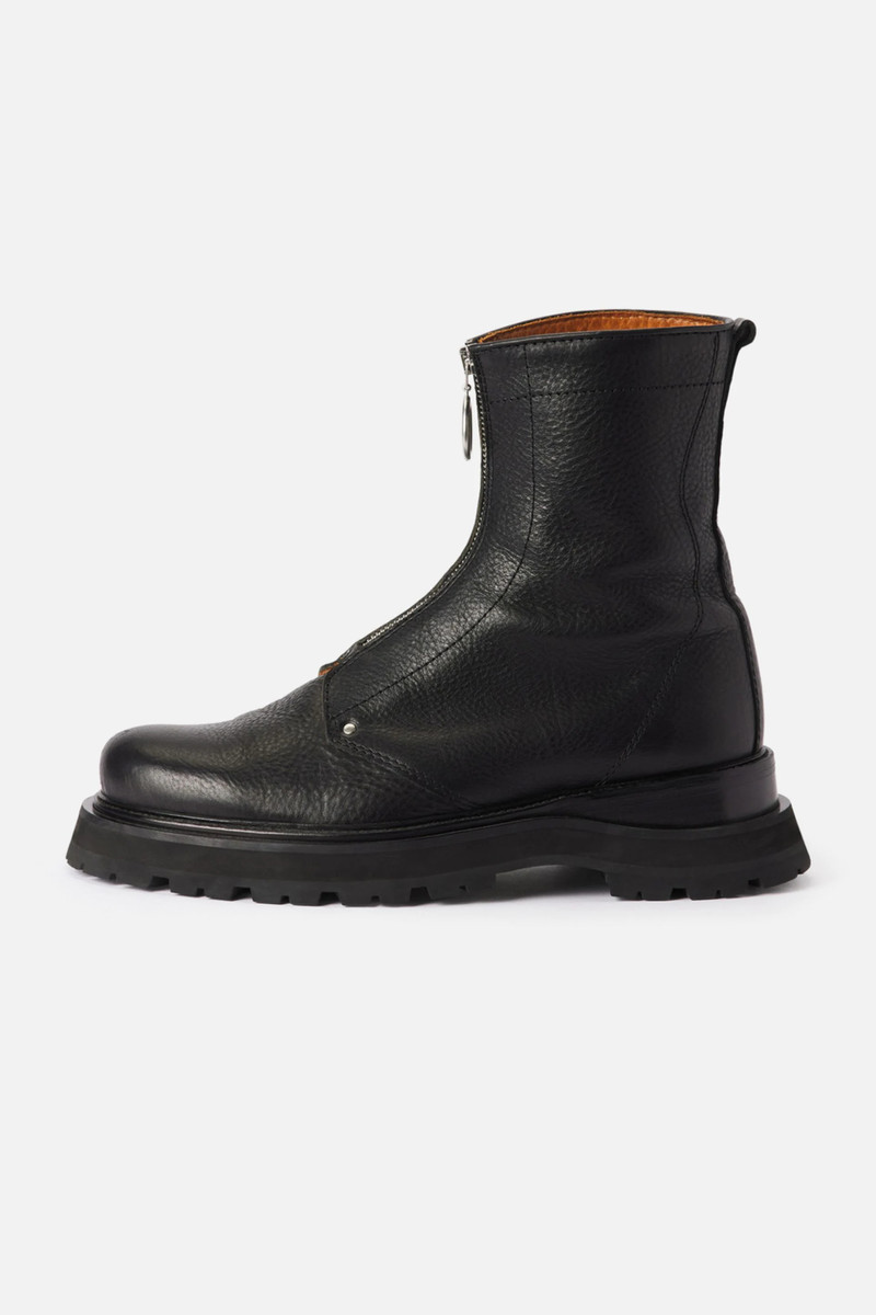Zipped Boots With Notched Sole 1