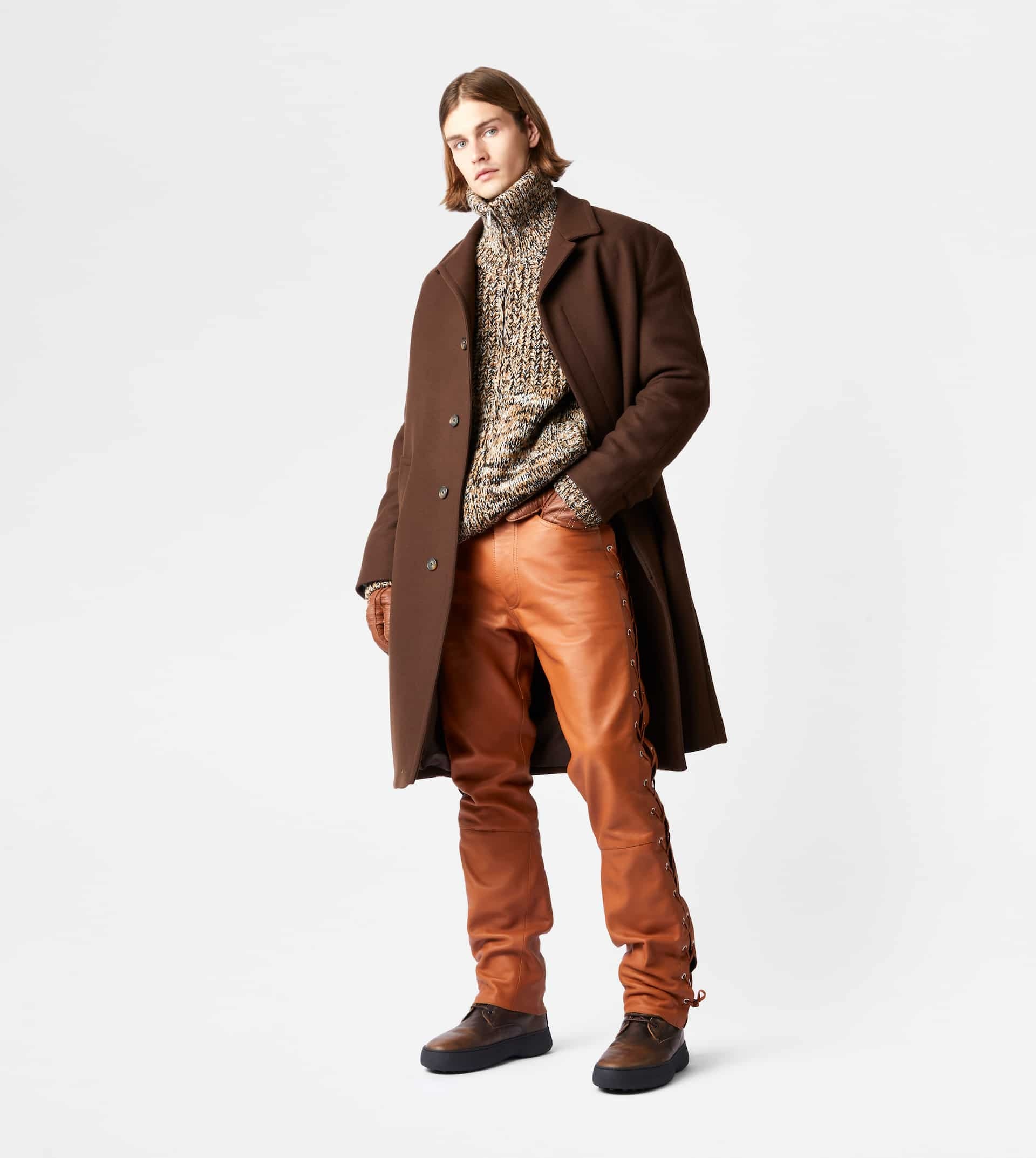TOD'S COAT OVER - BROWN - 2