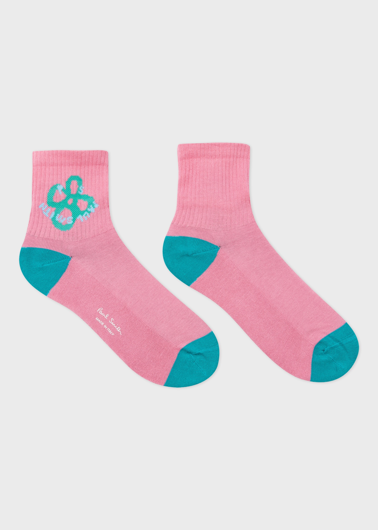 Women's Pink 'Happy' Flower Socks - 2