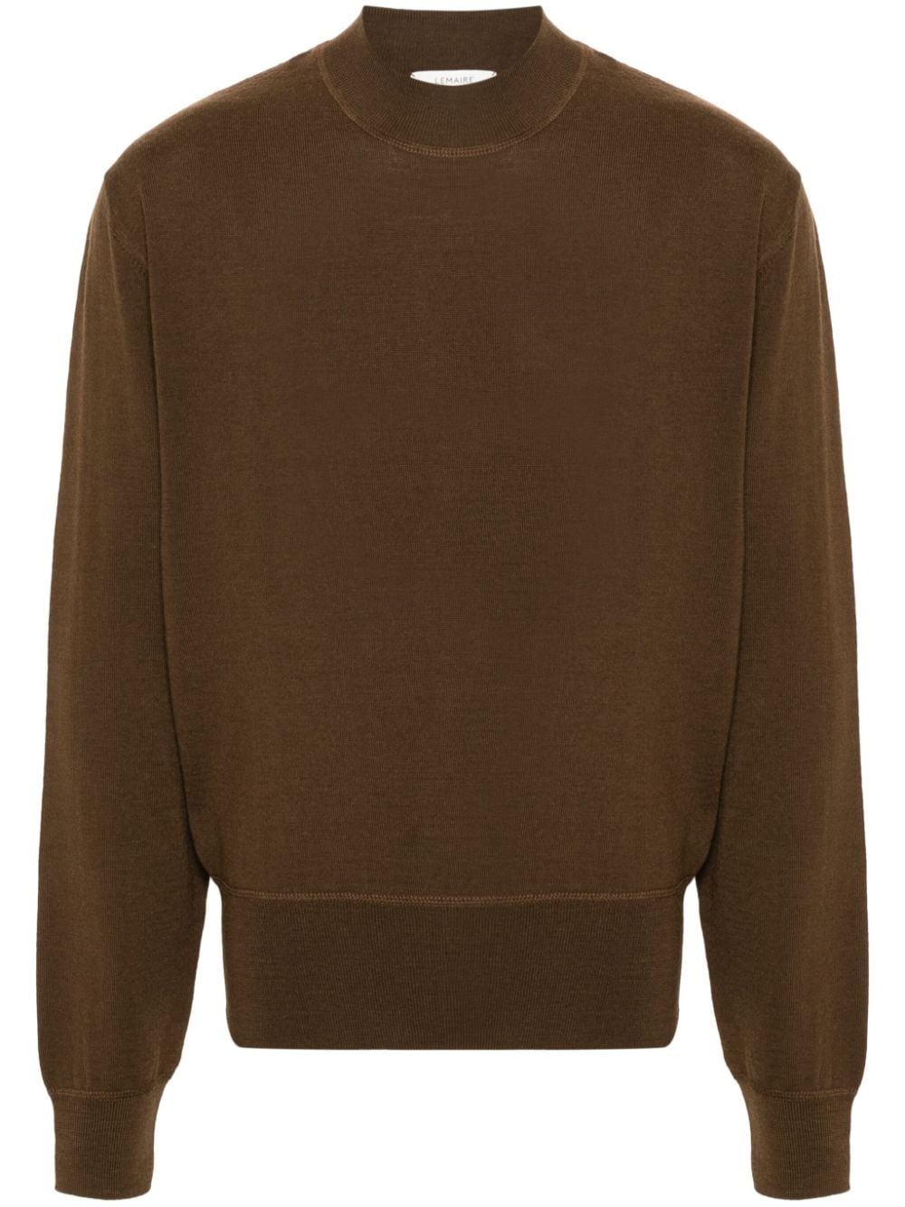 【送料&関税込】Lemaire Mock-neck Knitted Jumper LEMAIRE mock-neck drop-shoulder Jumper | Brown | FARFETCH