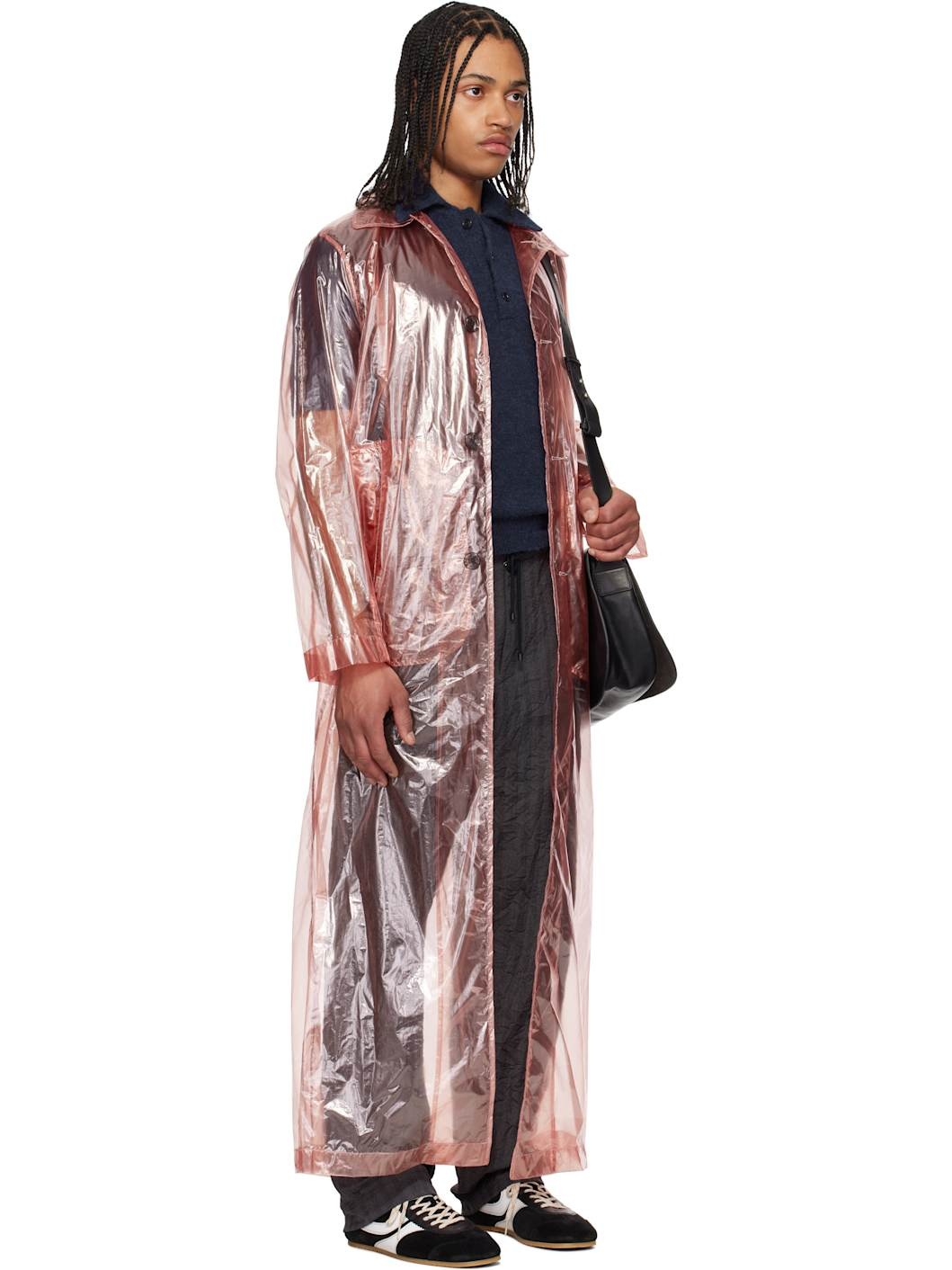 Pink Loose Fit Mac Coat - 2
