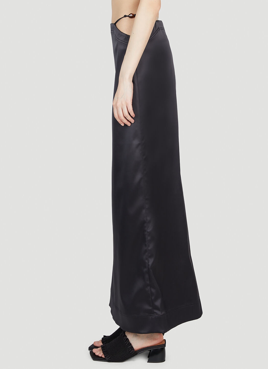 GANNI｜SKIRTS (DOUBLE SATIN MAXI SKIRT (F8036 099)) Ganni Double Satin Maxi Skirt – Cycle Platform