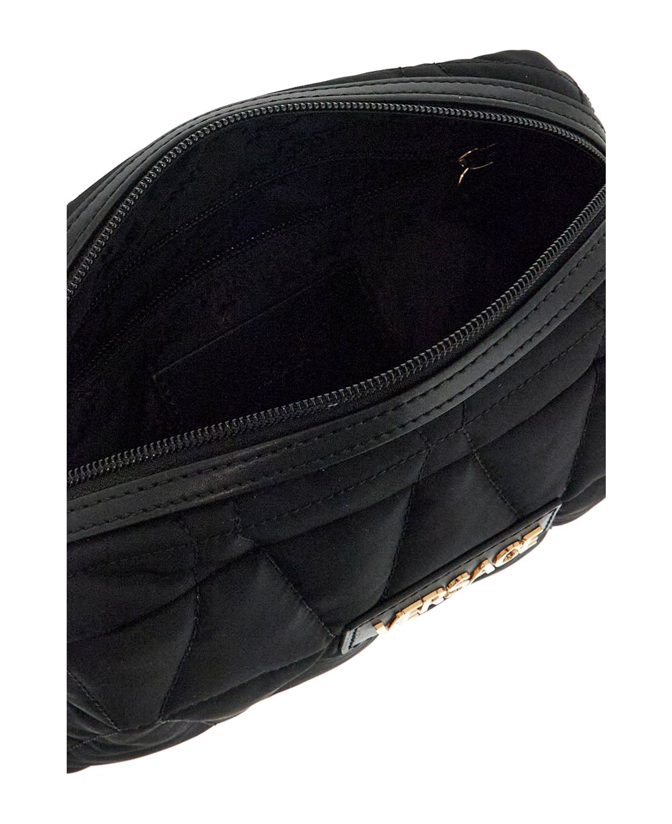 Quilted Nylon Camera Bag With - 4