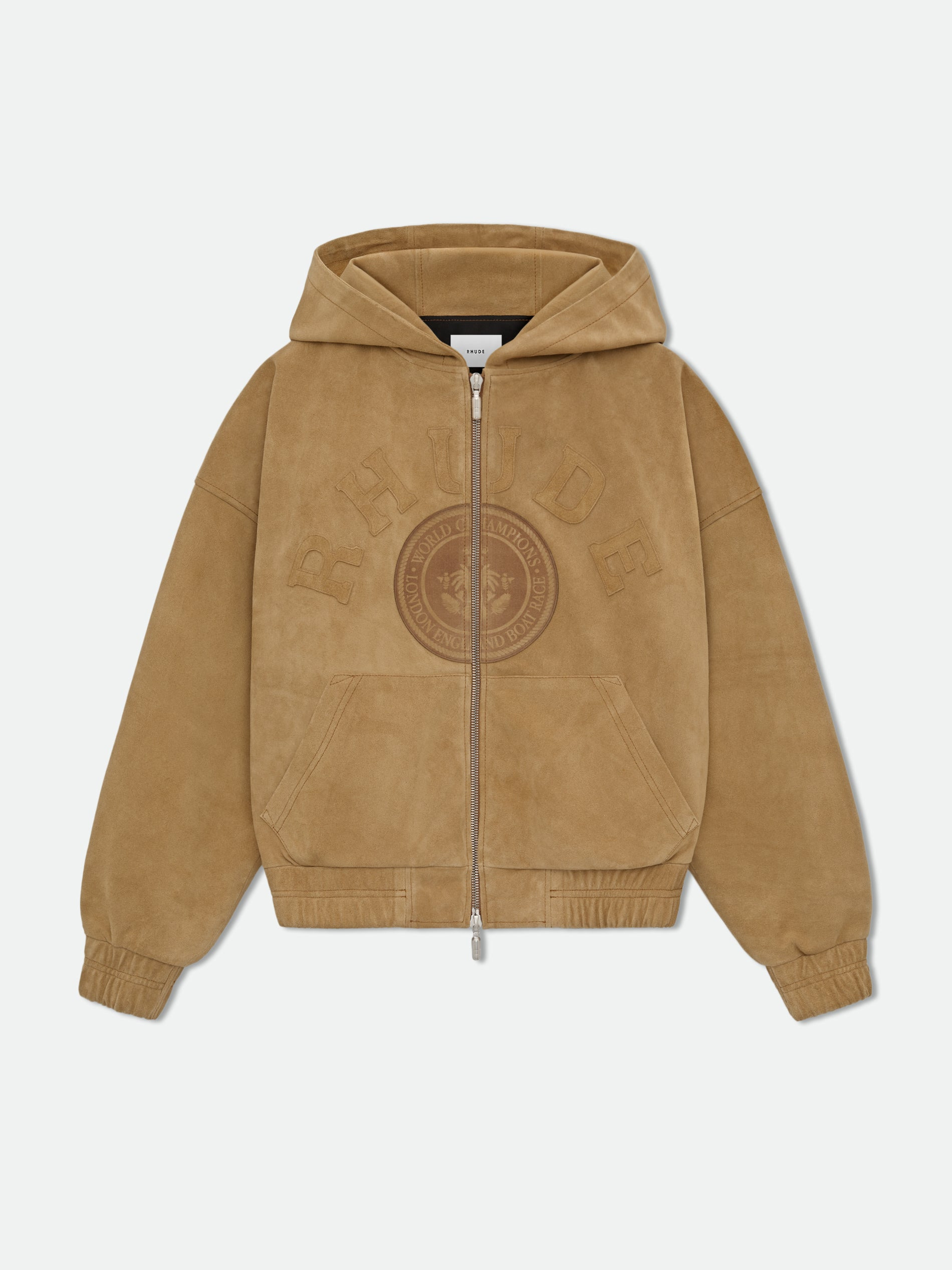 SUEDE RHUDE CREST HOODIE - 1