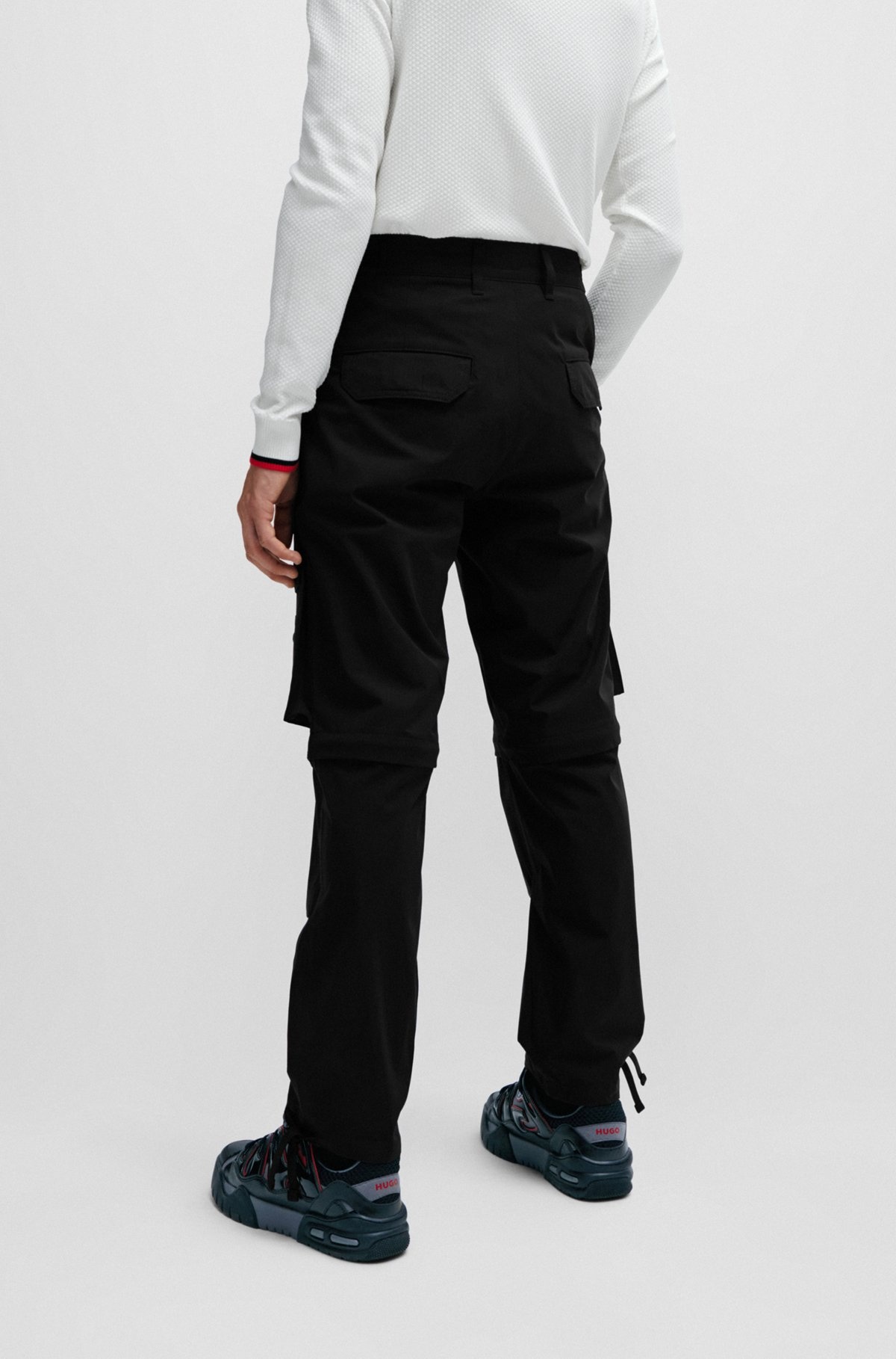 REGULAR-FIT CARGO TROUSERS WITH STACKED-LOGO STRAP - 4