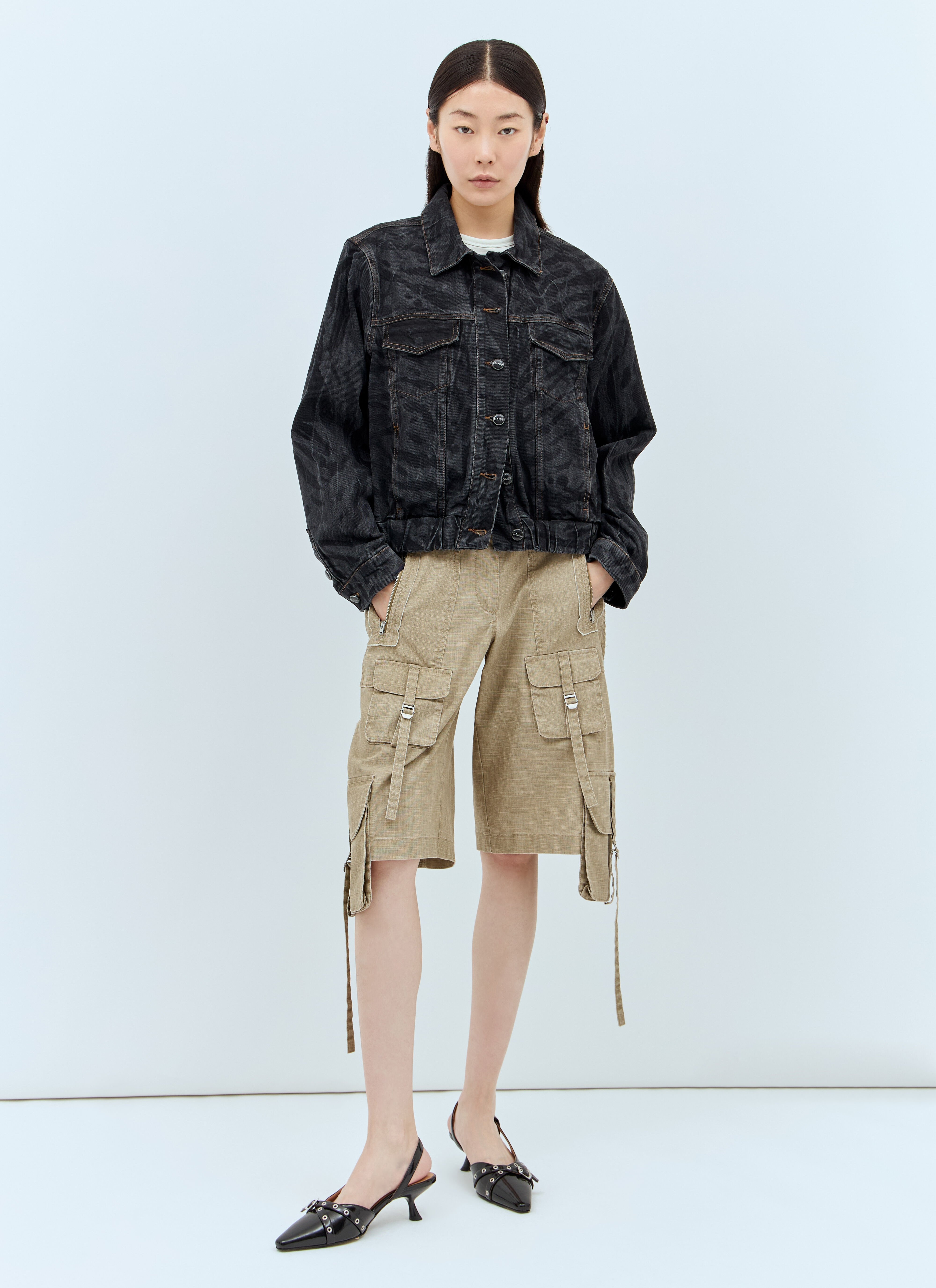 Lazer Denim Bomber Jacket - 2