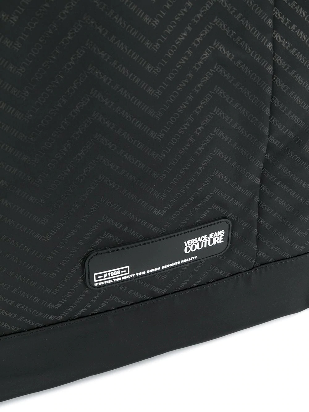 embossed logo rectangular backpack - 4