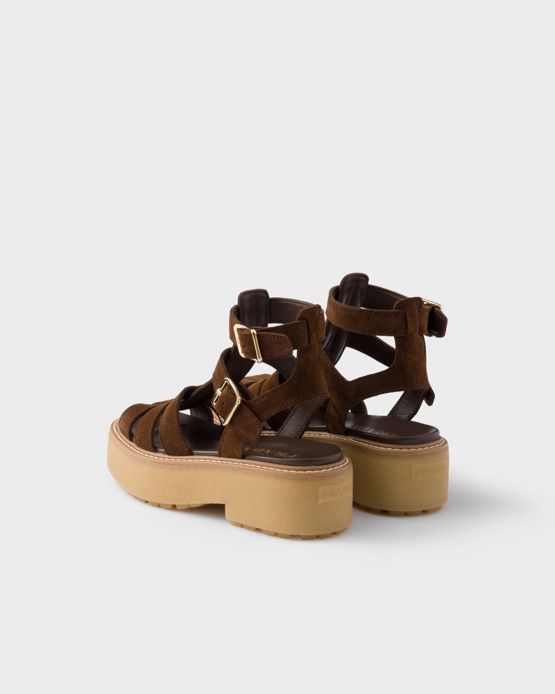 Suede gladiator sandals 4