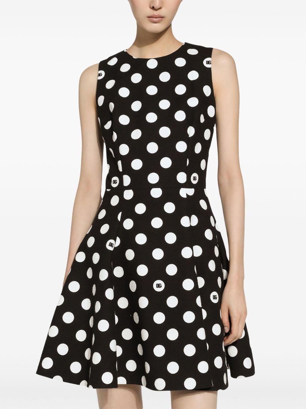 polka-dot cotton minidress - 5