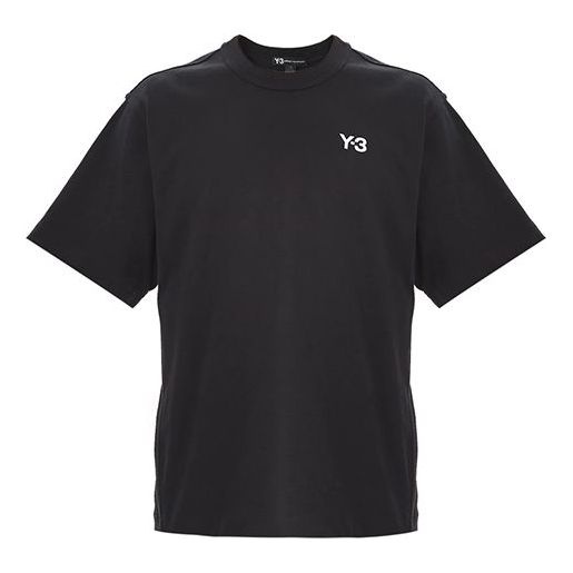 Men's Y-3 Alphabet Logo Casual Short Sleeve Black T-Shirt FP8696 - 1