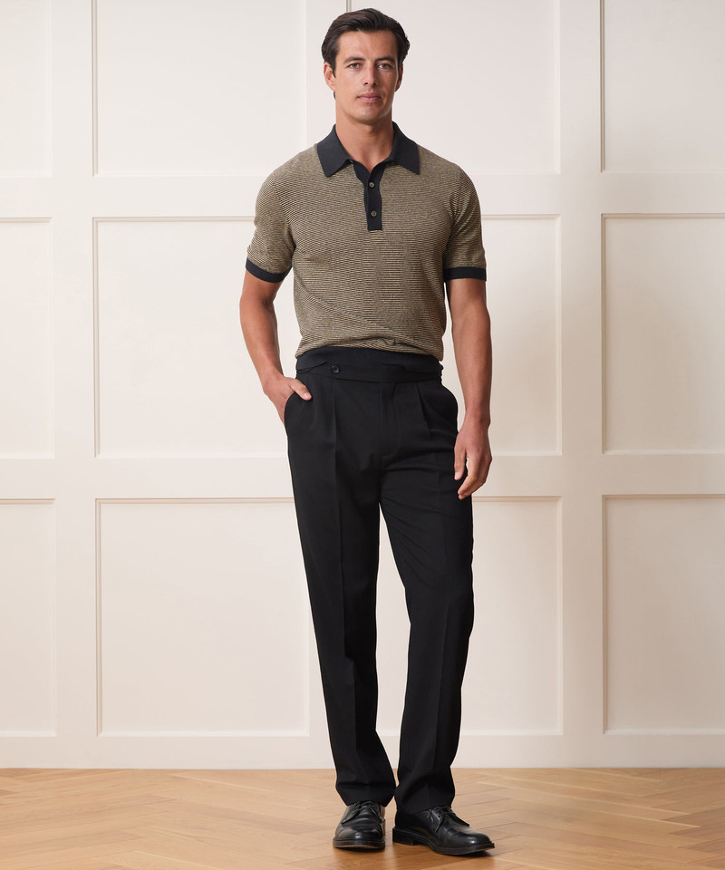 Linen Stripe Sweater Polo 5