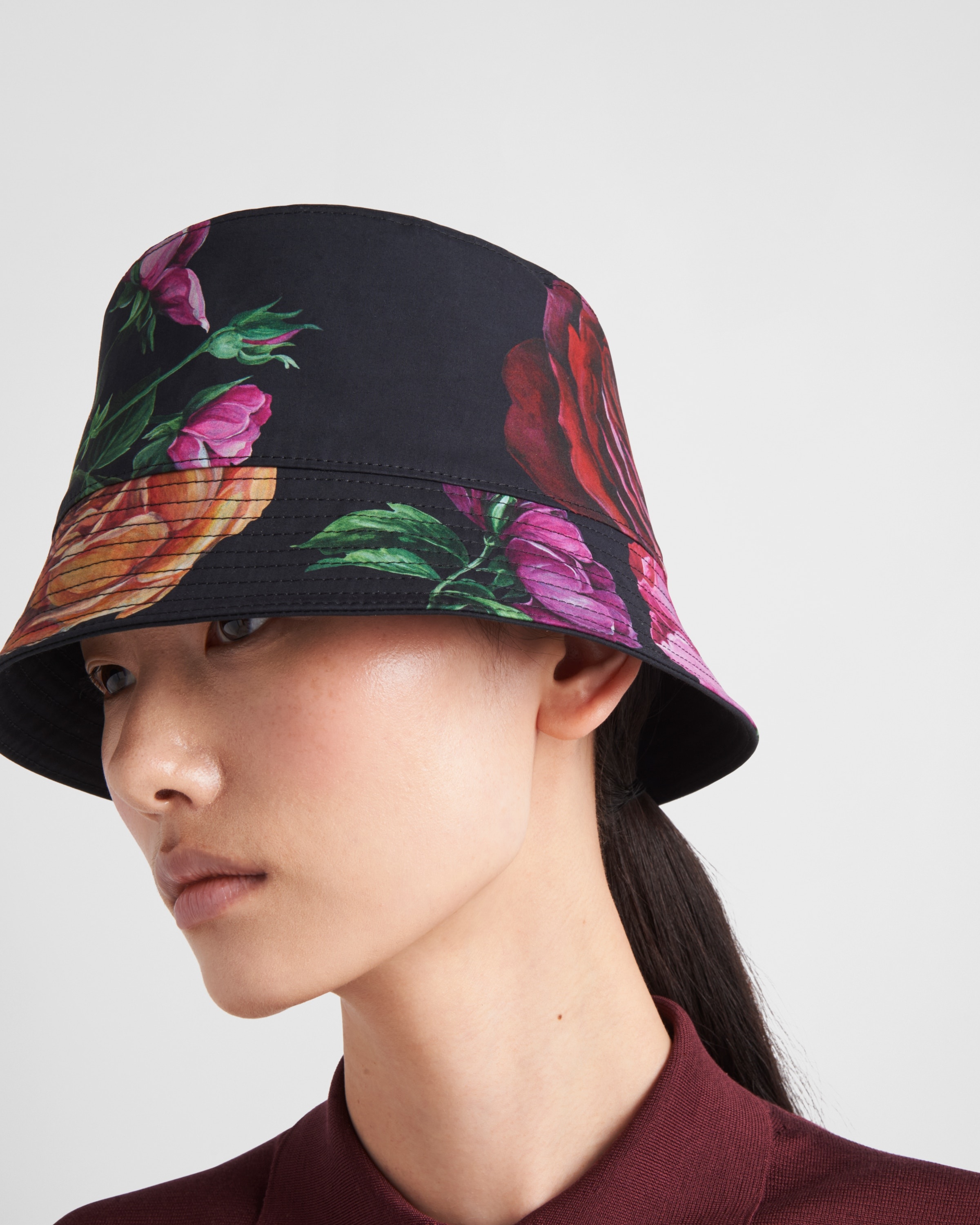 Reversible printed cotton bucket hat - 2