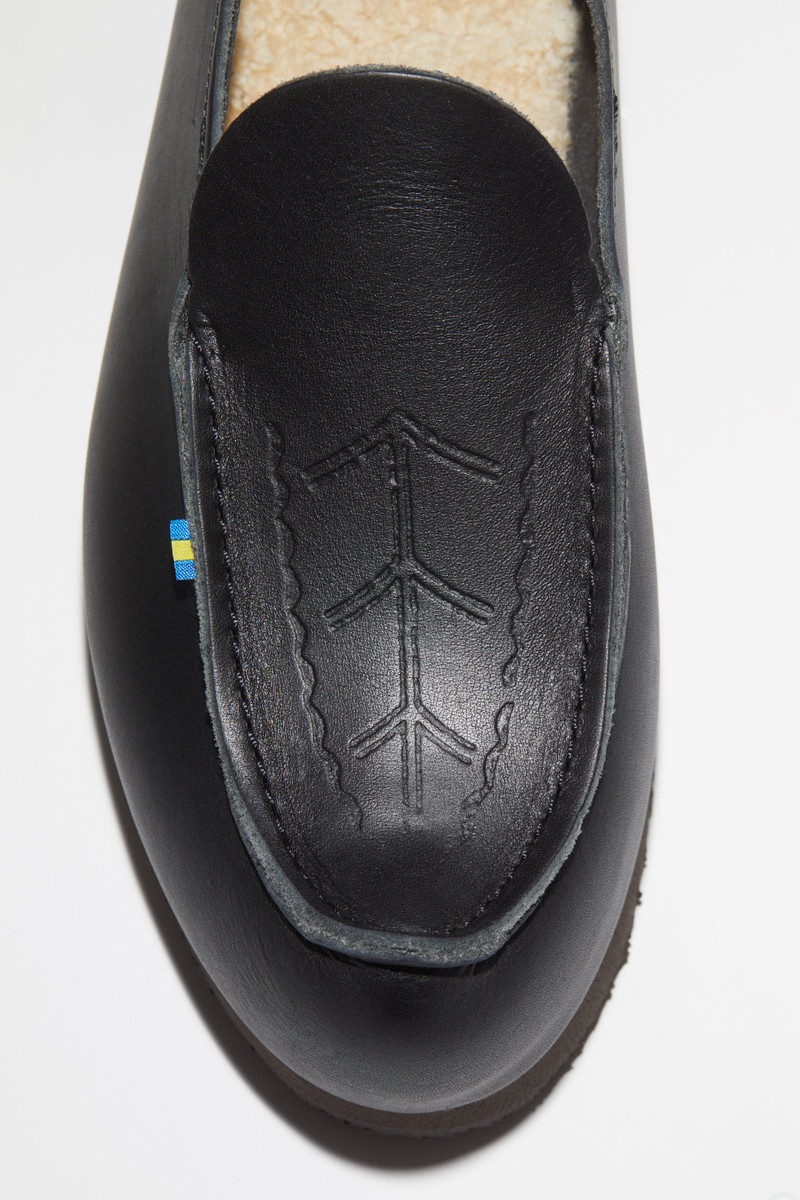 Leather slip-on shoes - Black 5