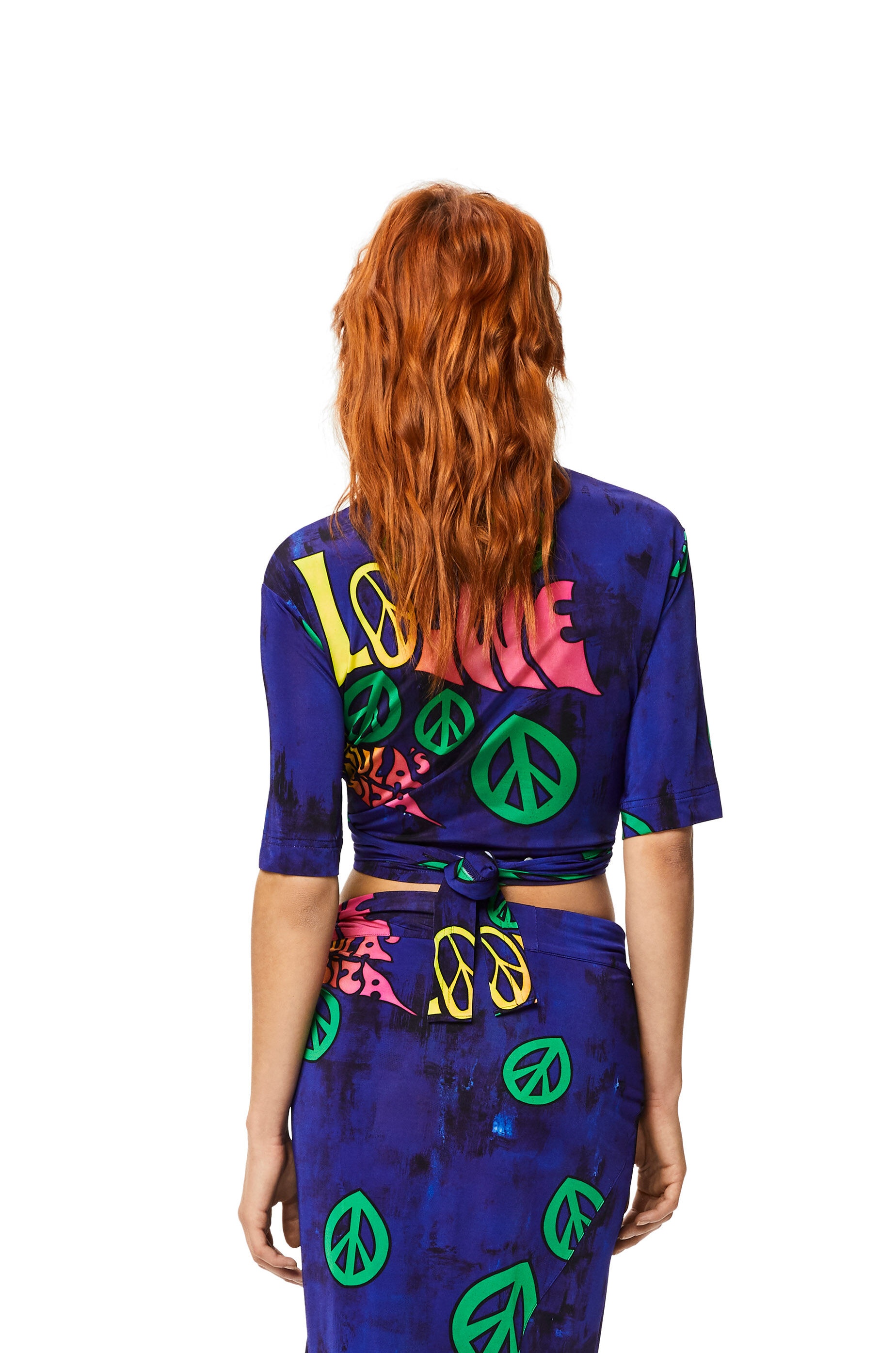 LOEWE peace cropped top in viscose - 4
