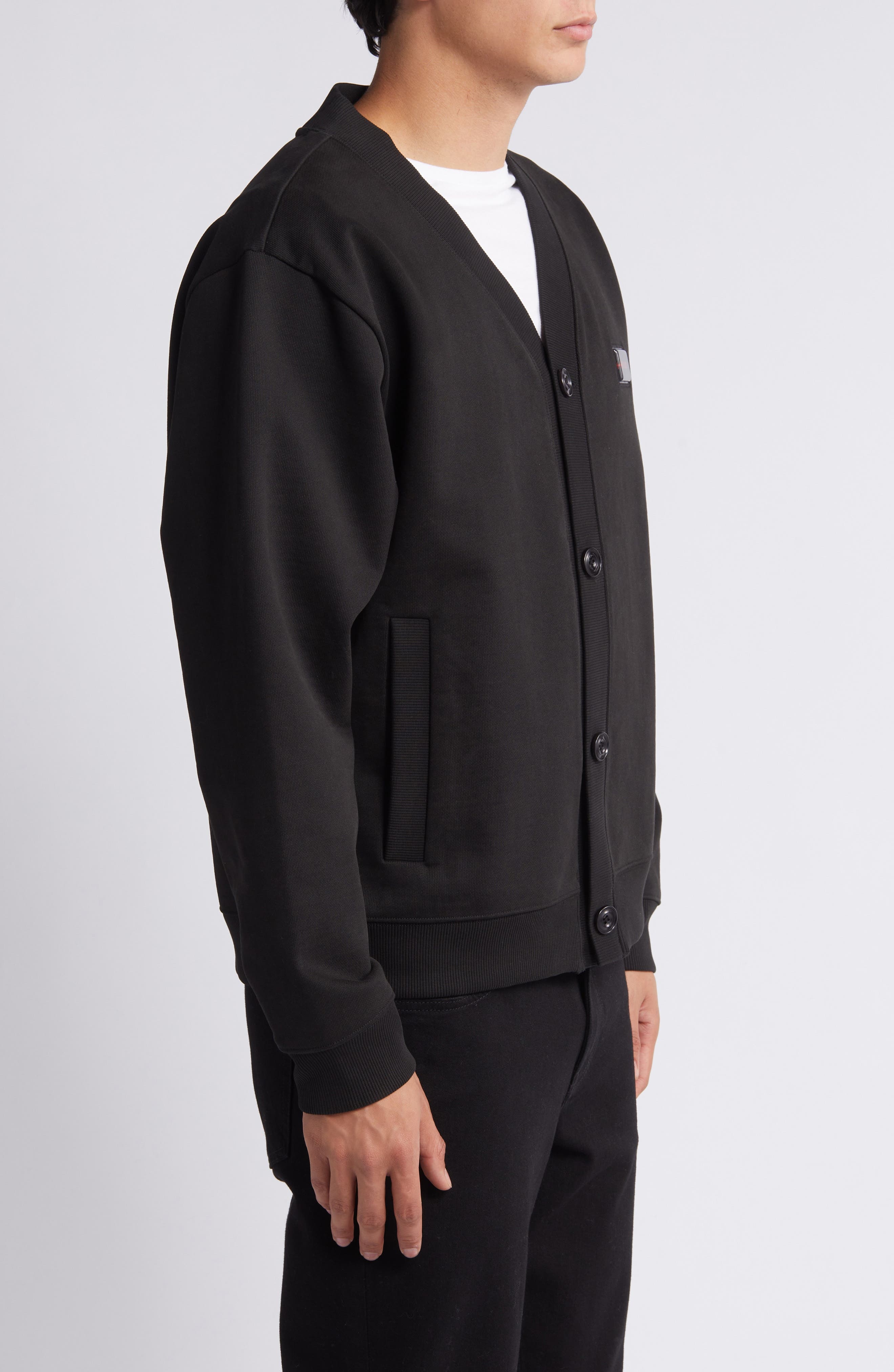 HUGO French Terry Jacket in Blk at Nordstrom - 3