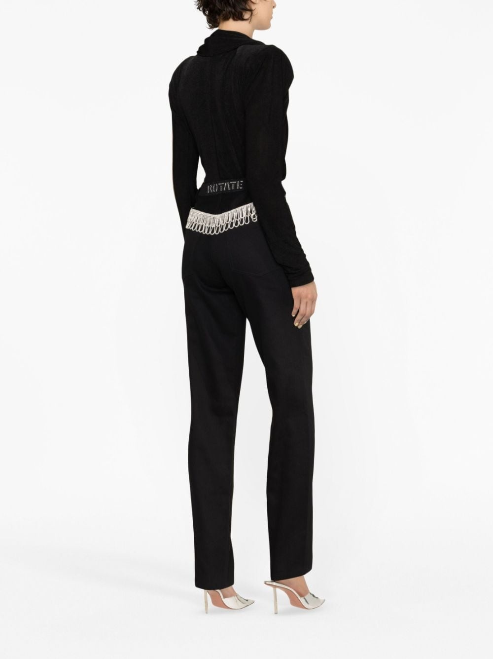 crystal-embellished straight-leg trousers - 4