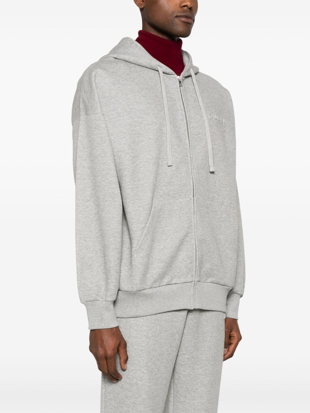 logo-embossed hoodie - 3