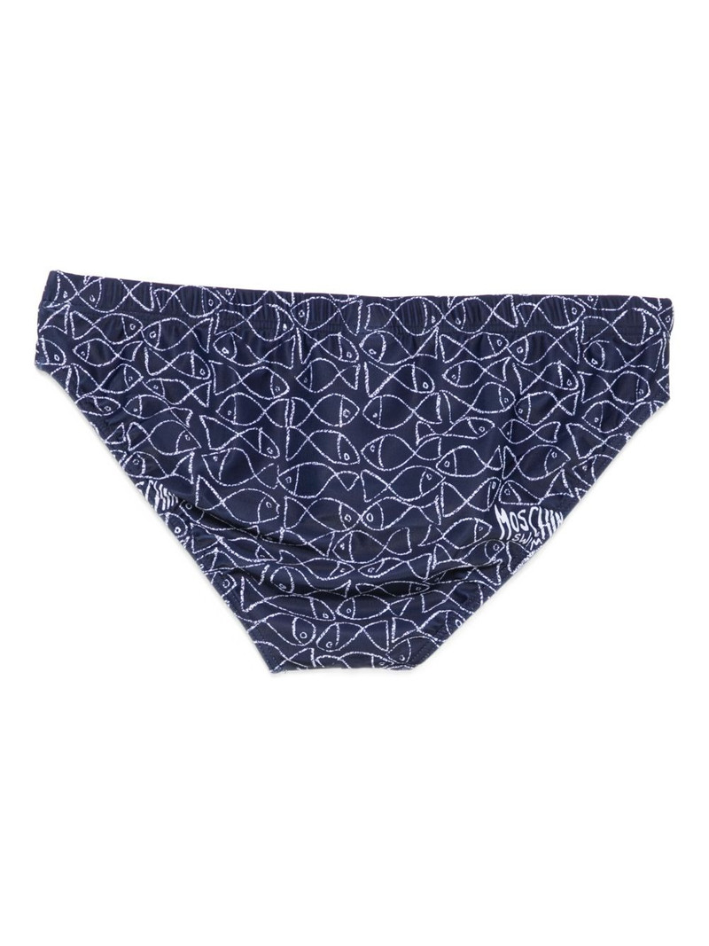 Moschino fish-print swimming trunks outlook