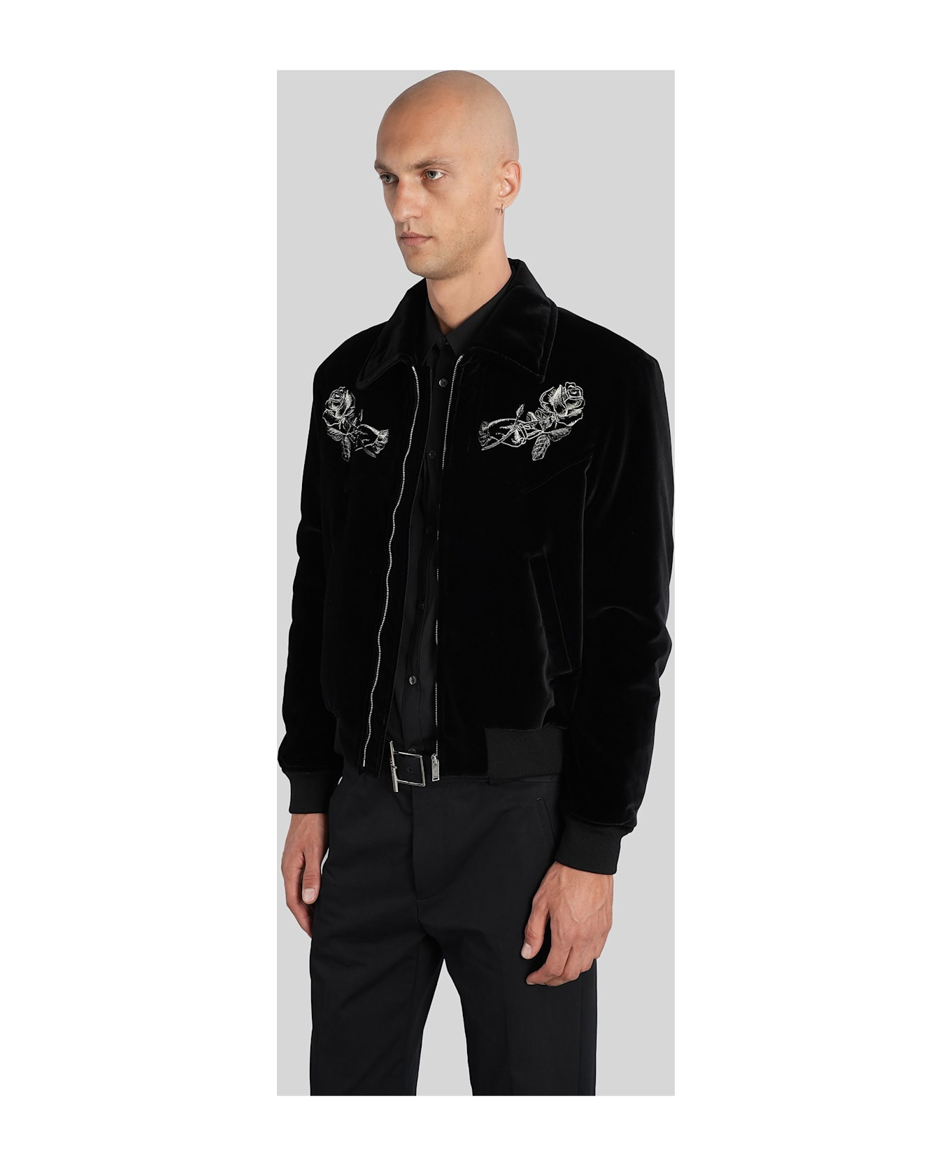 Casual Jacket In Black Cotton - 4