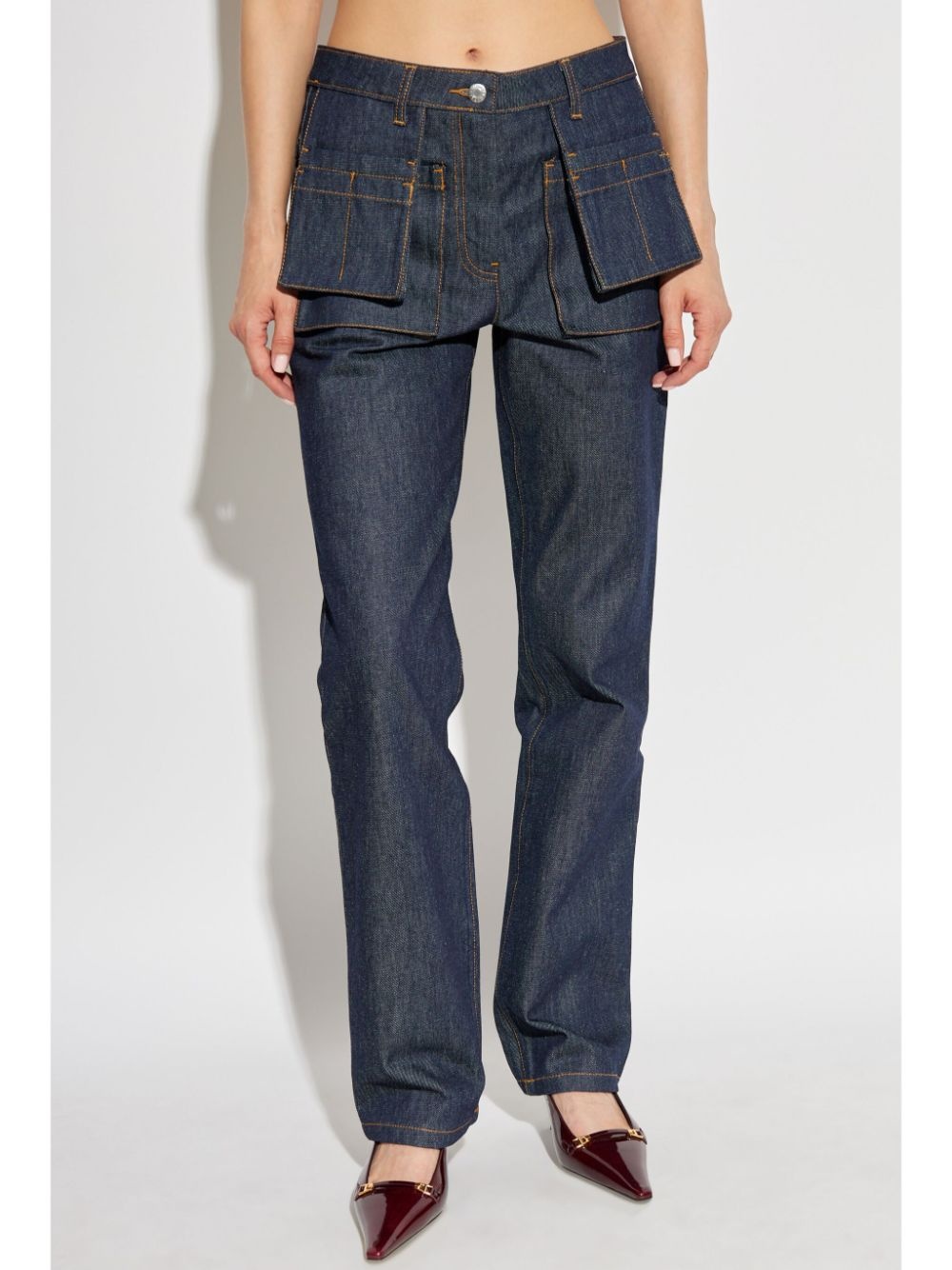 straight-leg cotton jeans - 3