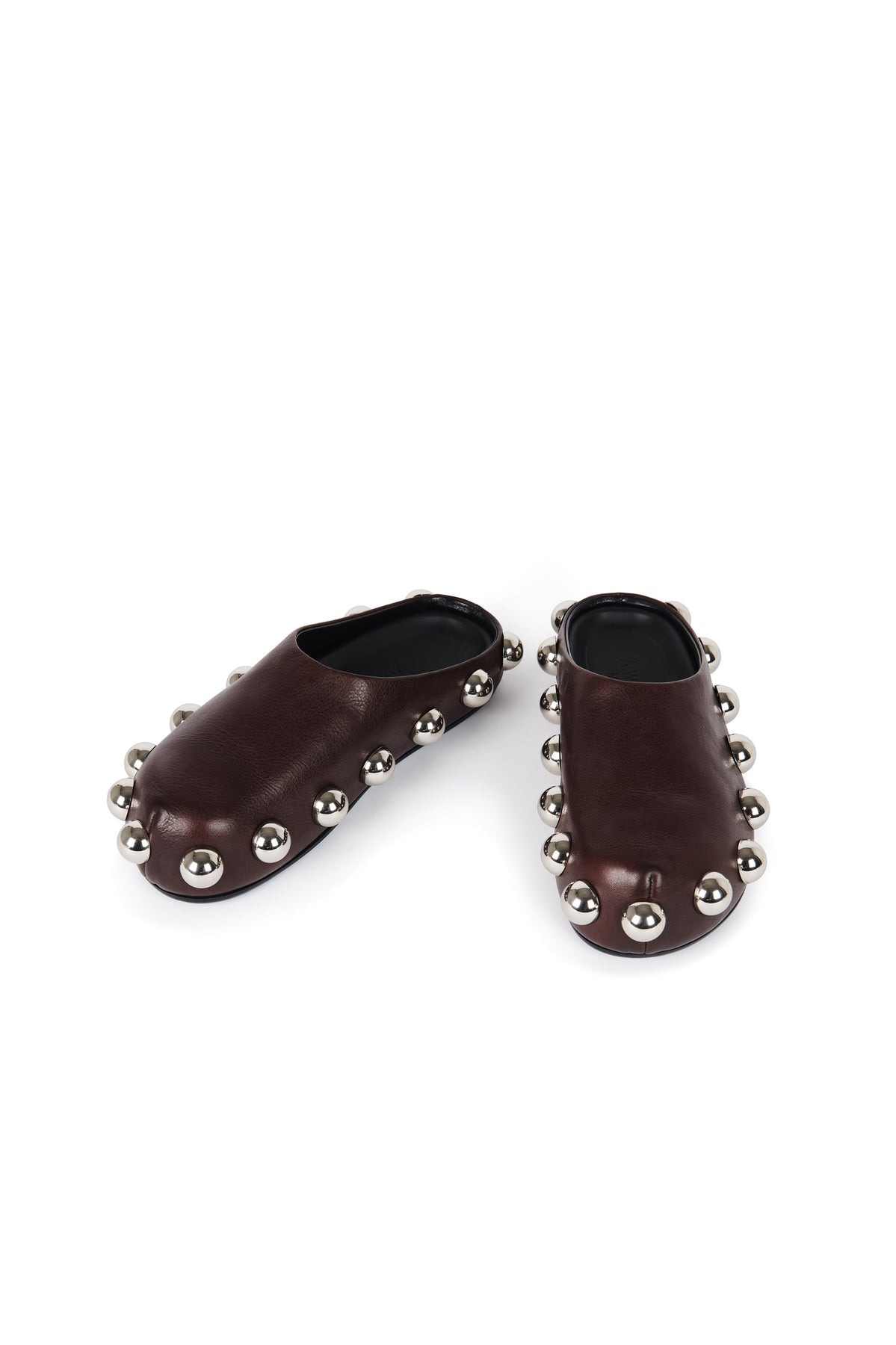 GABI CLOG WITH EXAGGERATED STUDS BROWN SILVER - 8