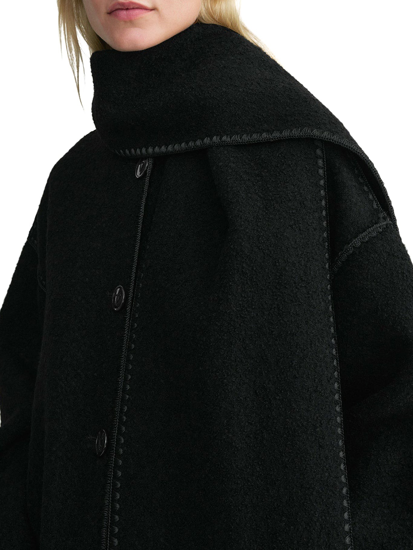 WOOL JACKET WITH SCARF - 6