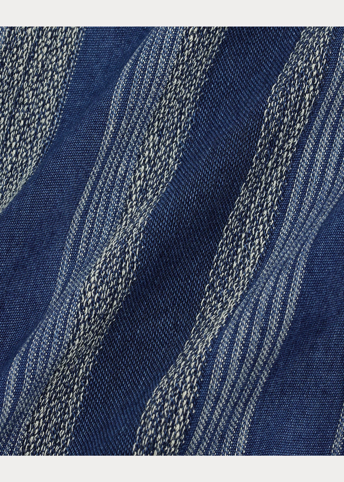 Slim Fit Indigo Striped Western Shirt - 9