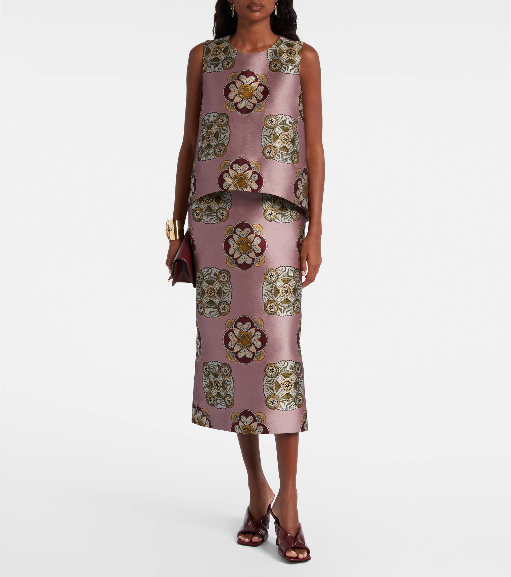 Jacquard pencil skirt - 2