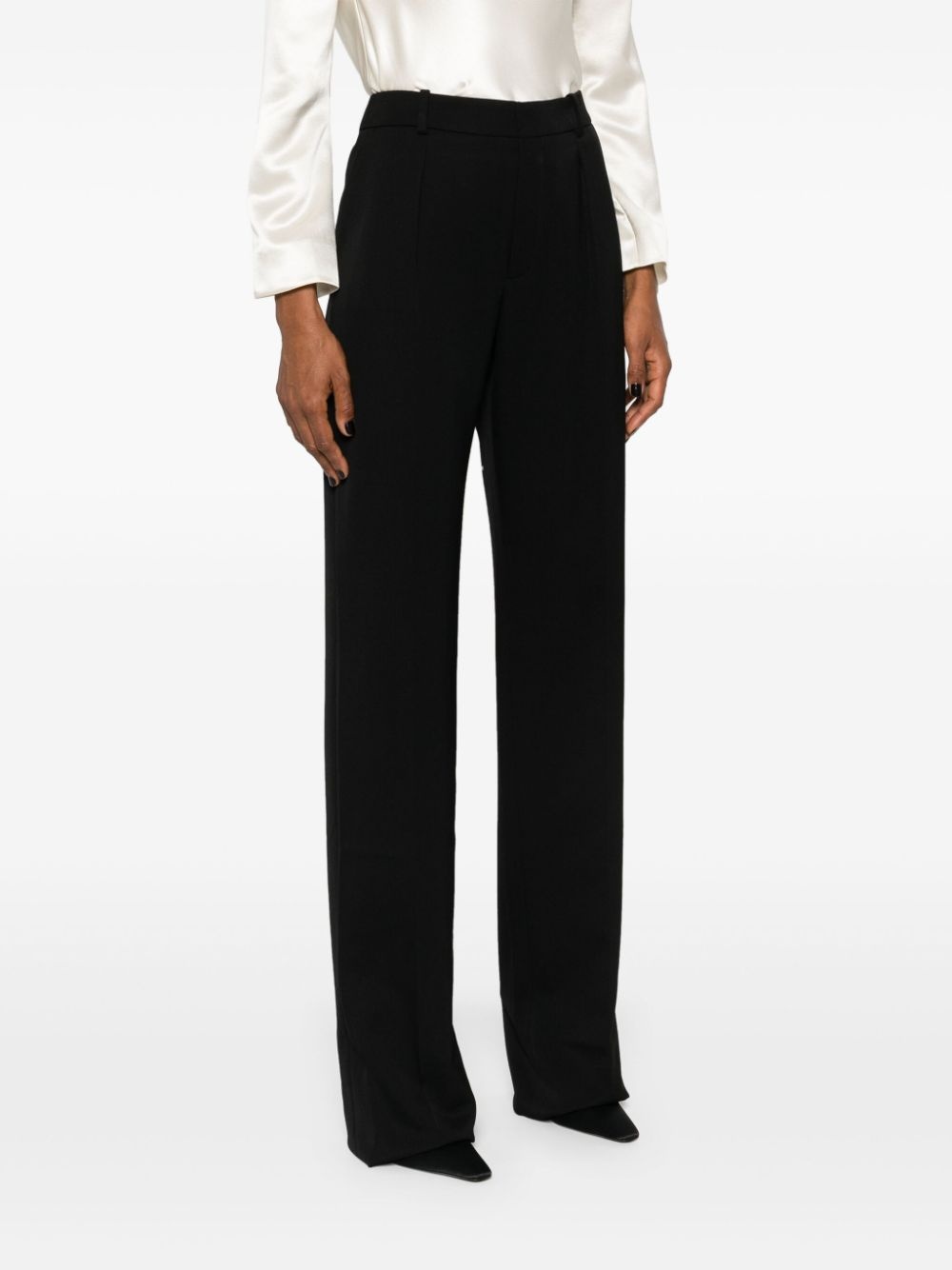 straight-leg tailored wool trousers - 3