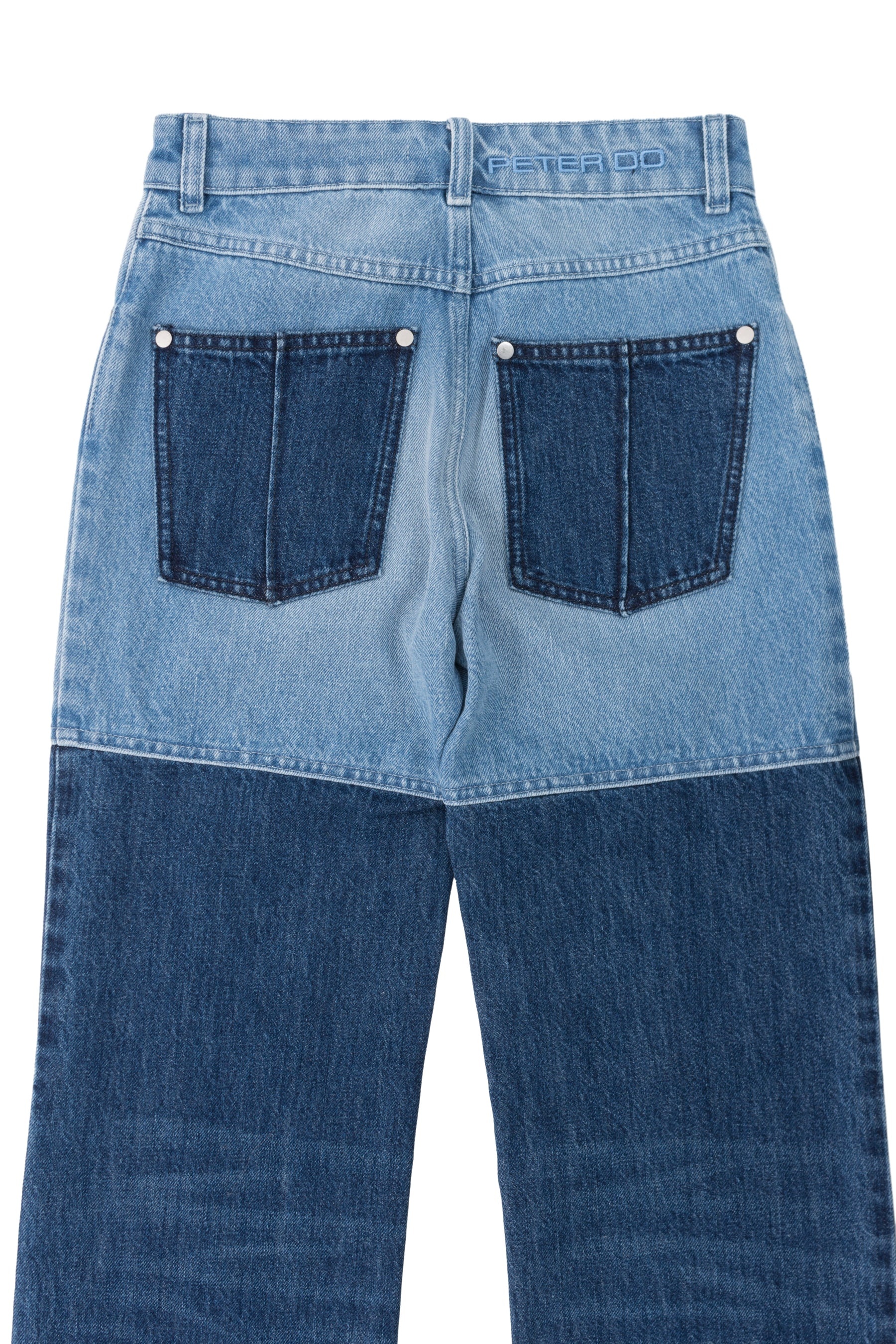 パンツ Peter do combo denim Peter Do Combo Denim Jean in Off White & Medium Grey | FWRD