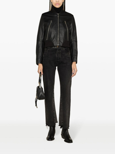 Zadig & Voltaire cropped leather jacket outlook