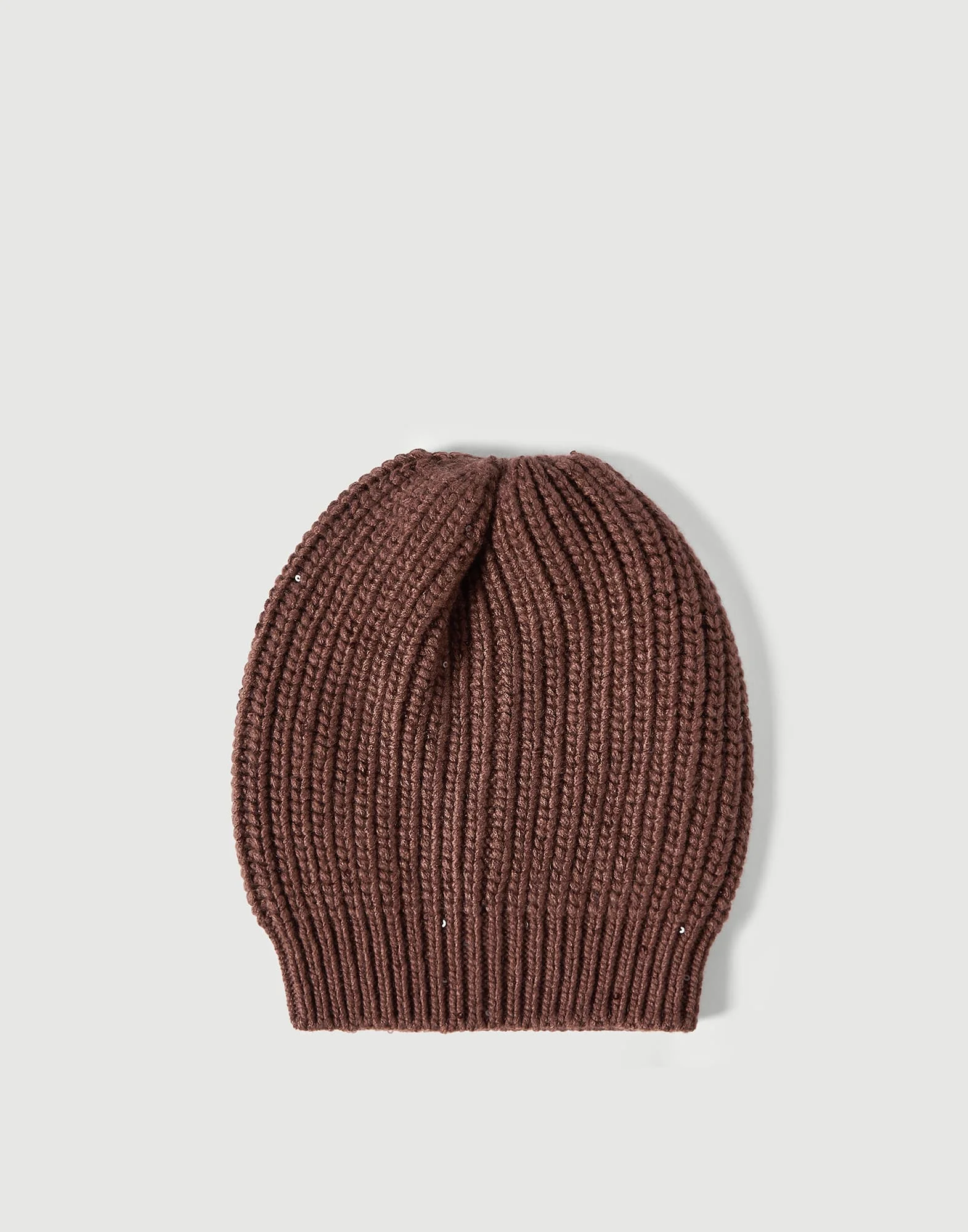 Cashmere and silk Diamond yarn knit beanie - 1