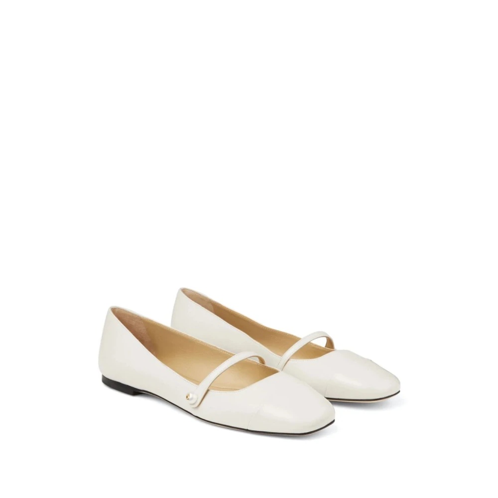 WHITE FLAT SHOES ELEGANT STYLE - 4