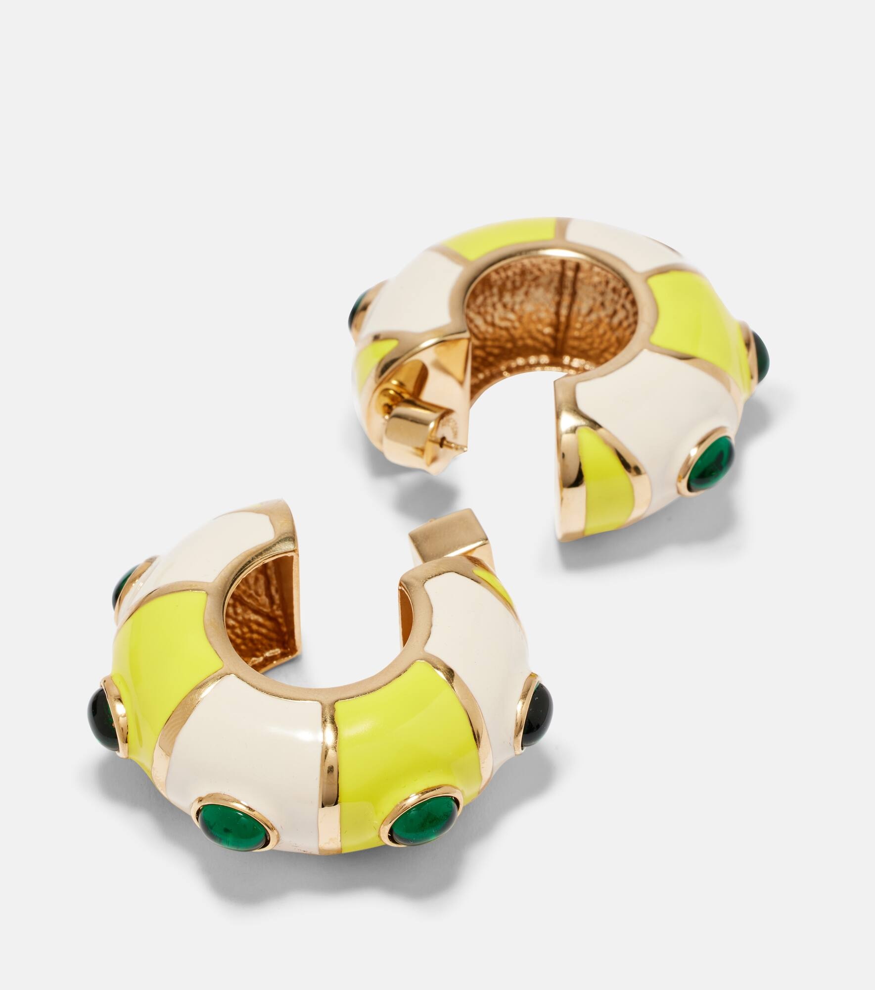 Rayures embellished hoop earrings - 4