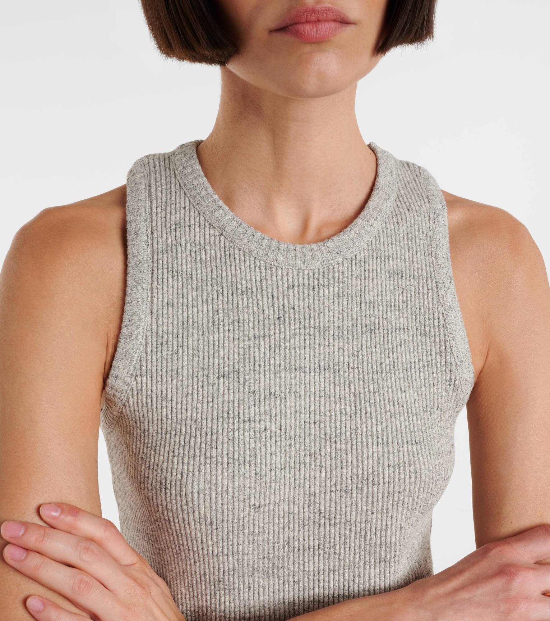 Ribbed-knit cotton tank top - 4