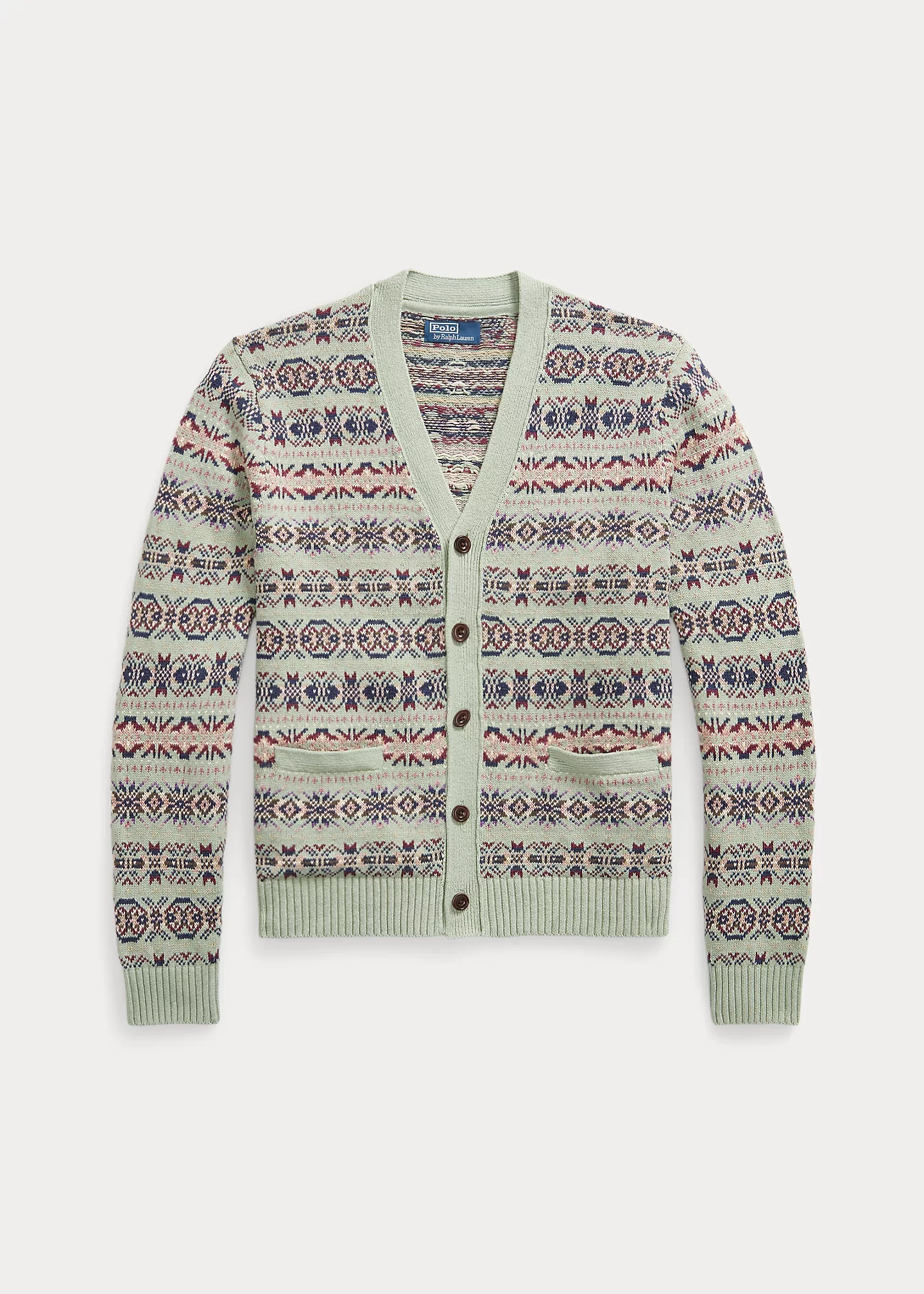 Fair Isle Linen-Cotton Cardigan - 1