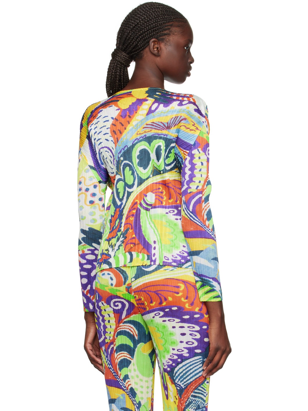 Pleats Please Issey Miyake Multicolor Snowrunner Long Sleeve T