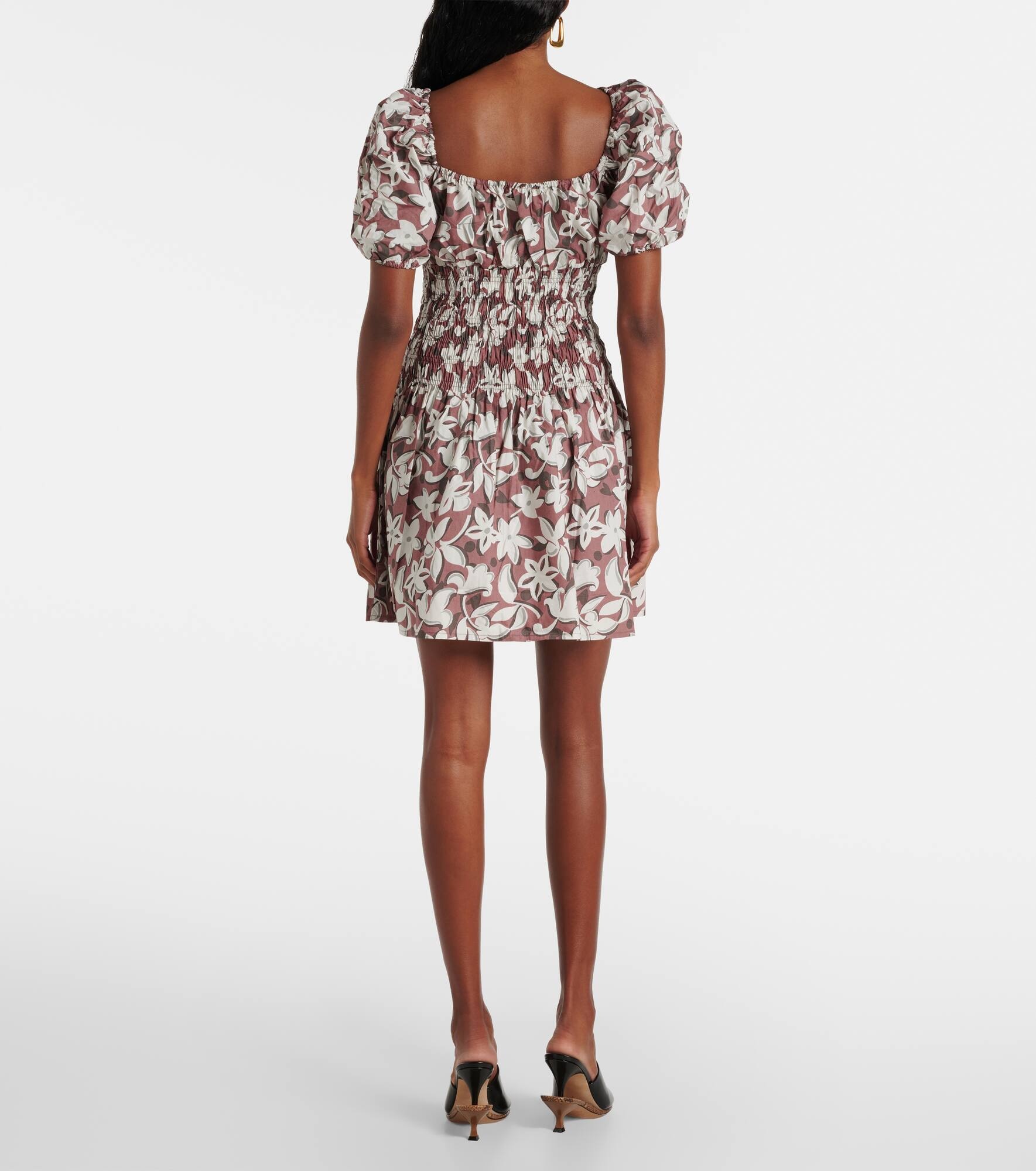 Floral cotton poplin minidress - 3