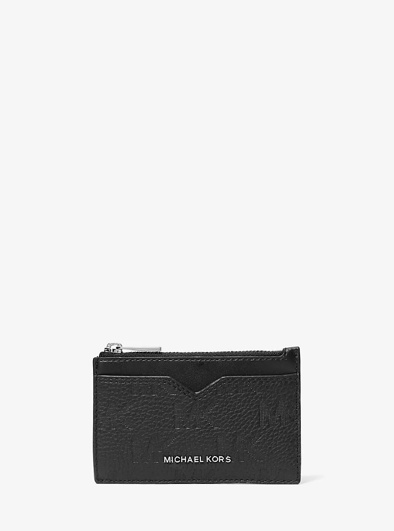 Hudson Logo Embossed Leather Card Case - 1