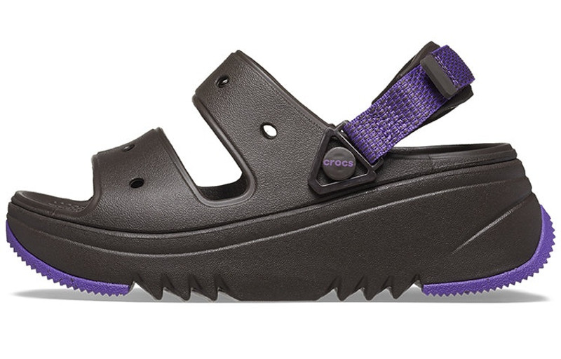 crocs (WMNS) Crocs Hiker Xscape Sandal 'Espresso Neon Purple' 208181-2A0 outlook