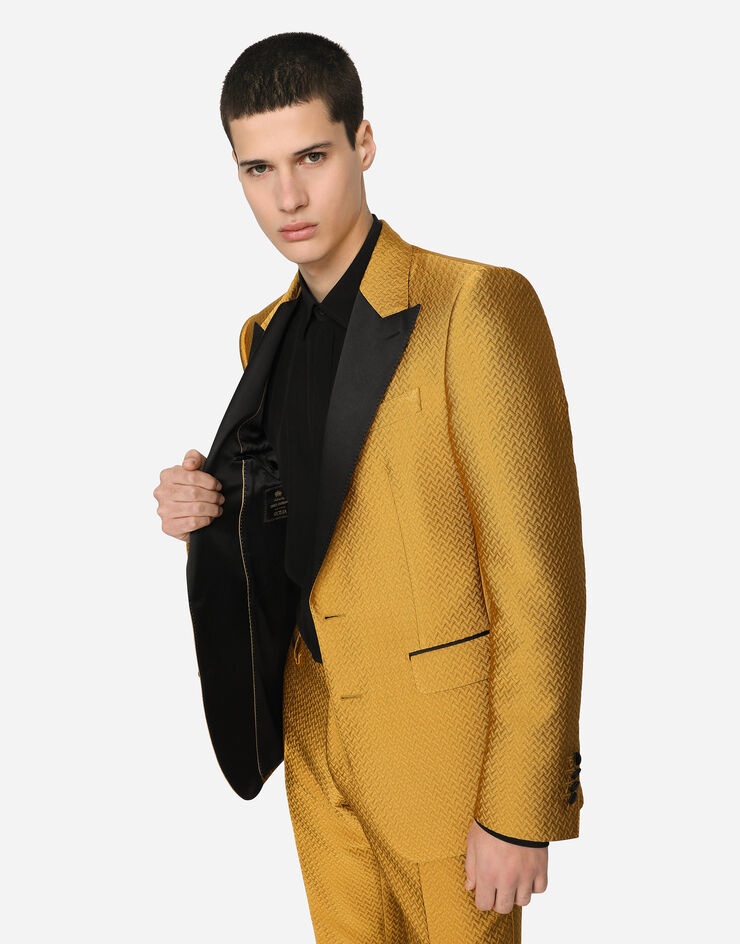 Herringbone jacquard Sicilia-fit tuxedo suit - 5