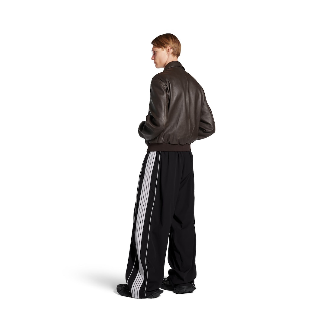 Men's Large Tracksuit Pants in Black - 4