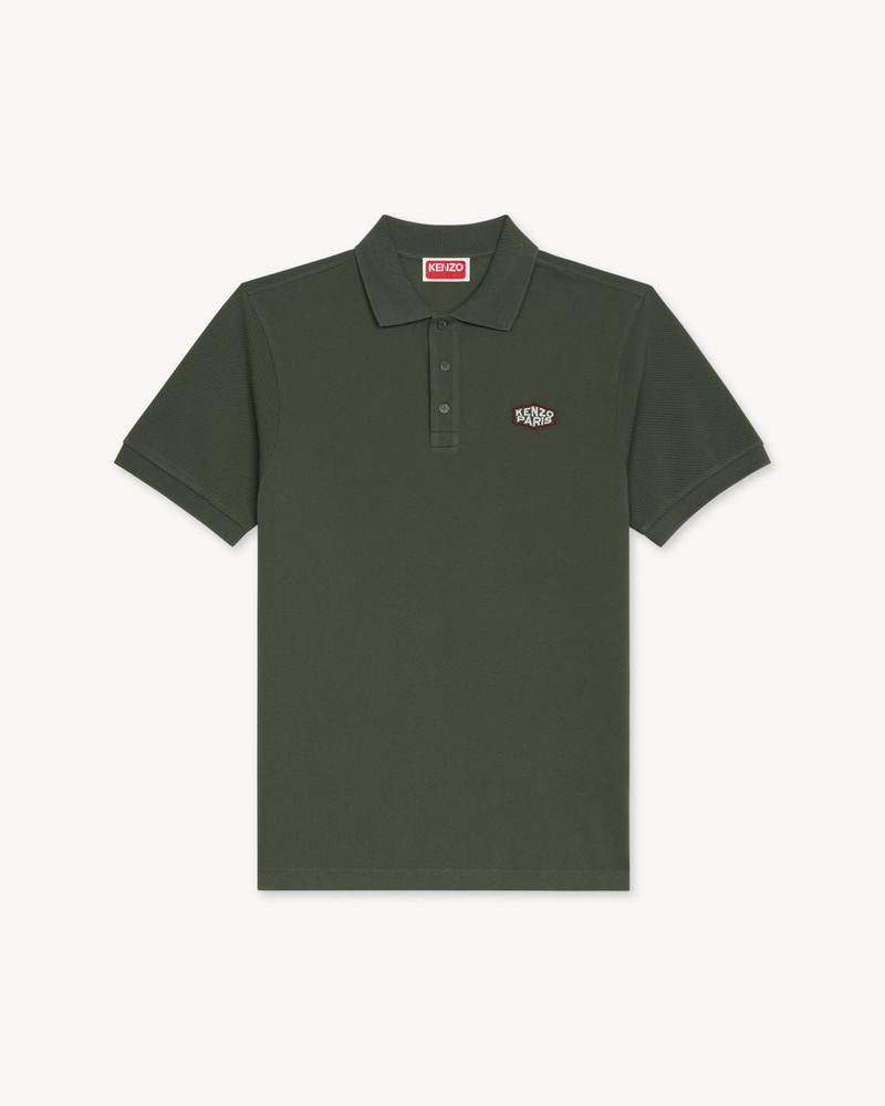 'KENZO Paris Frame' embroidered slim polo in cotton 1