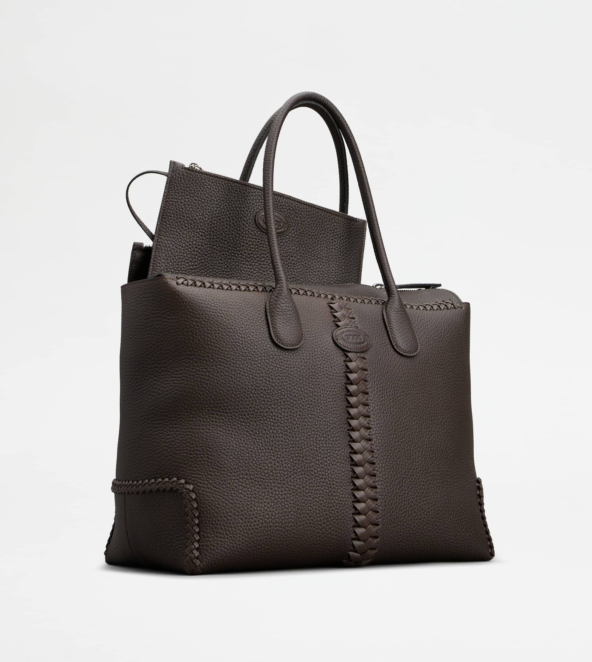 TOD'S DI BAG IN LEATHER LARGE - BROWN - 5